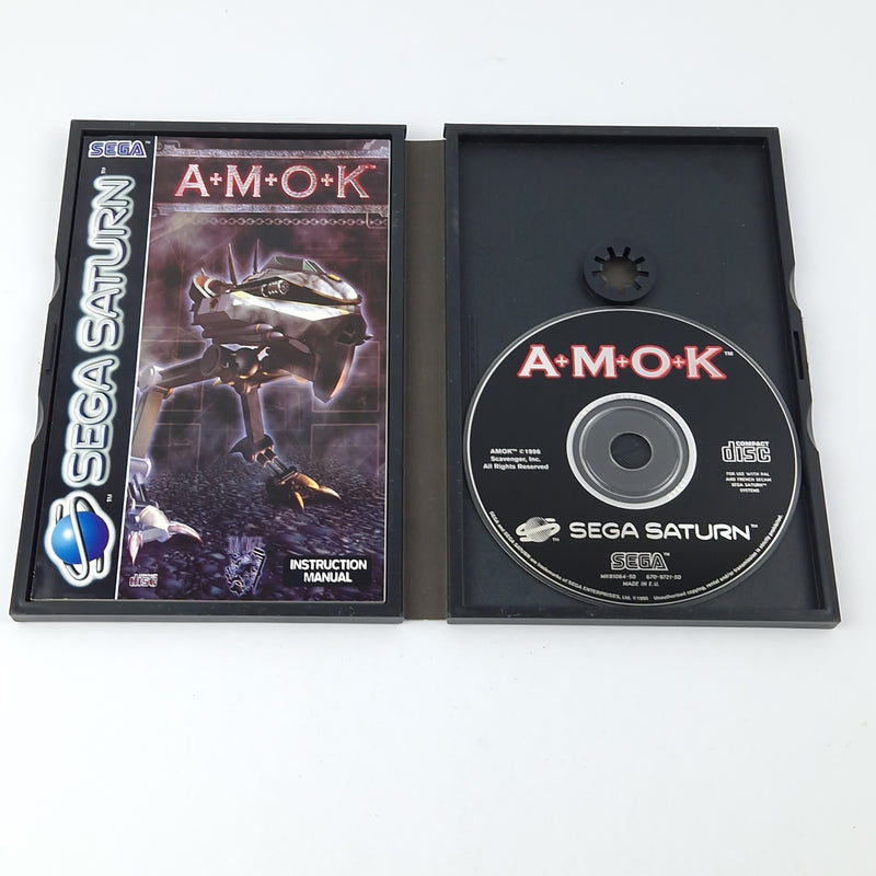Sega Saturn Game: AMOK - CD Instructions OVP / PAL Disc