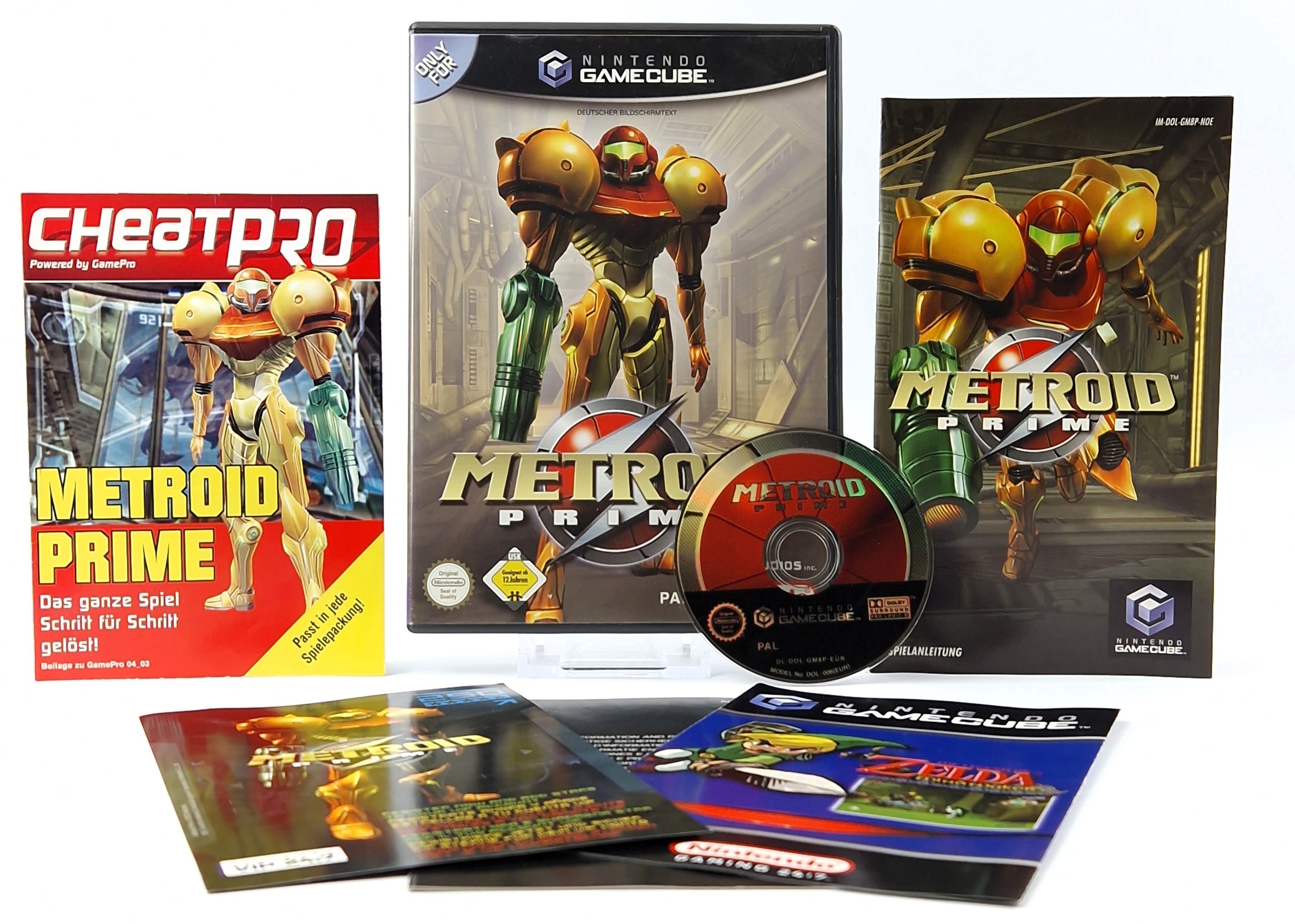 Nintendo Gamecube Spiel : Metroid Prime + Cheat Pro Heft / Lösungsbuch
