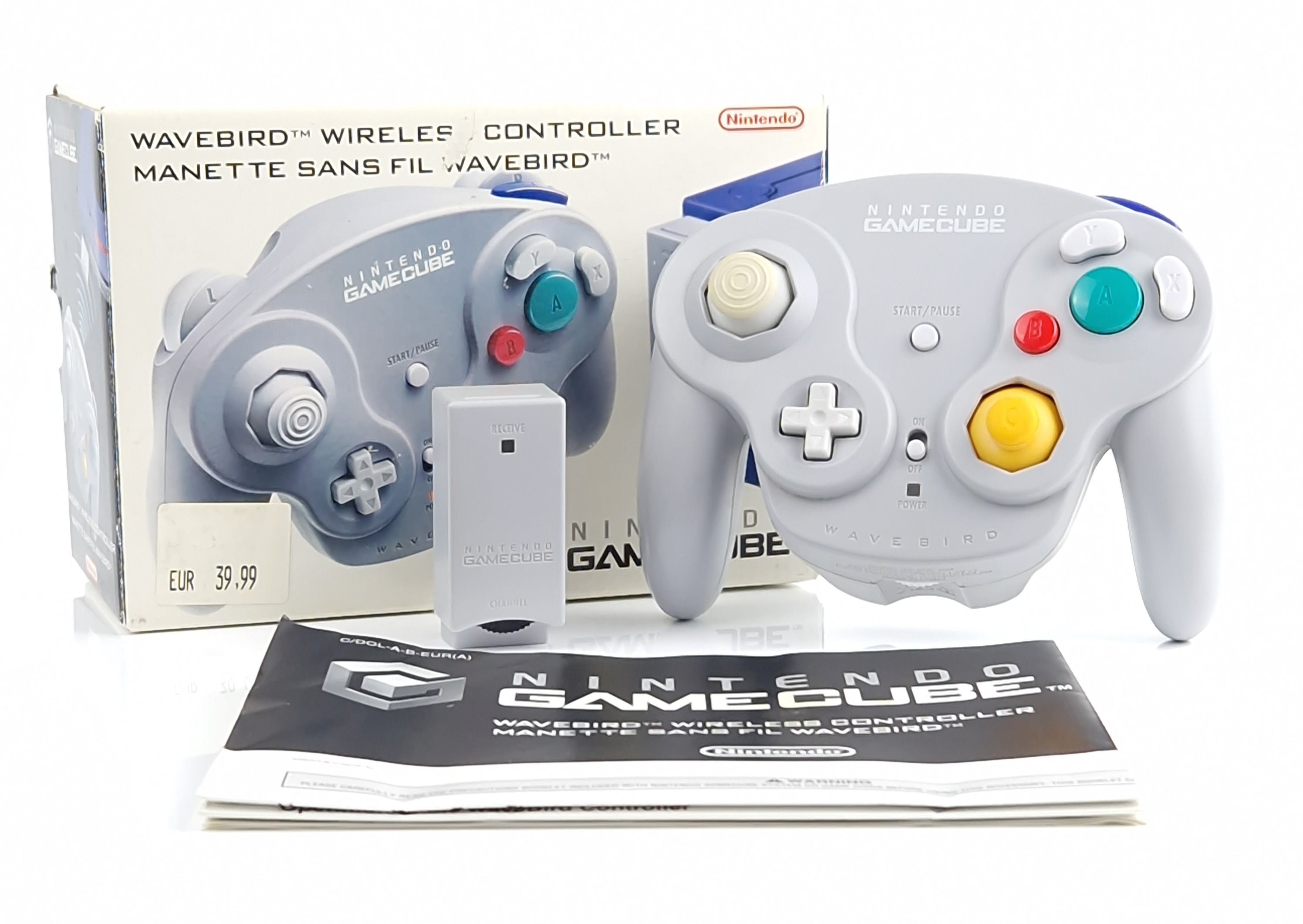 Nintendo Gamecube Zubehör : Wavebird Controller Gamepad Wireless - OVP PAL