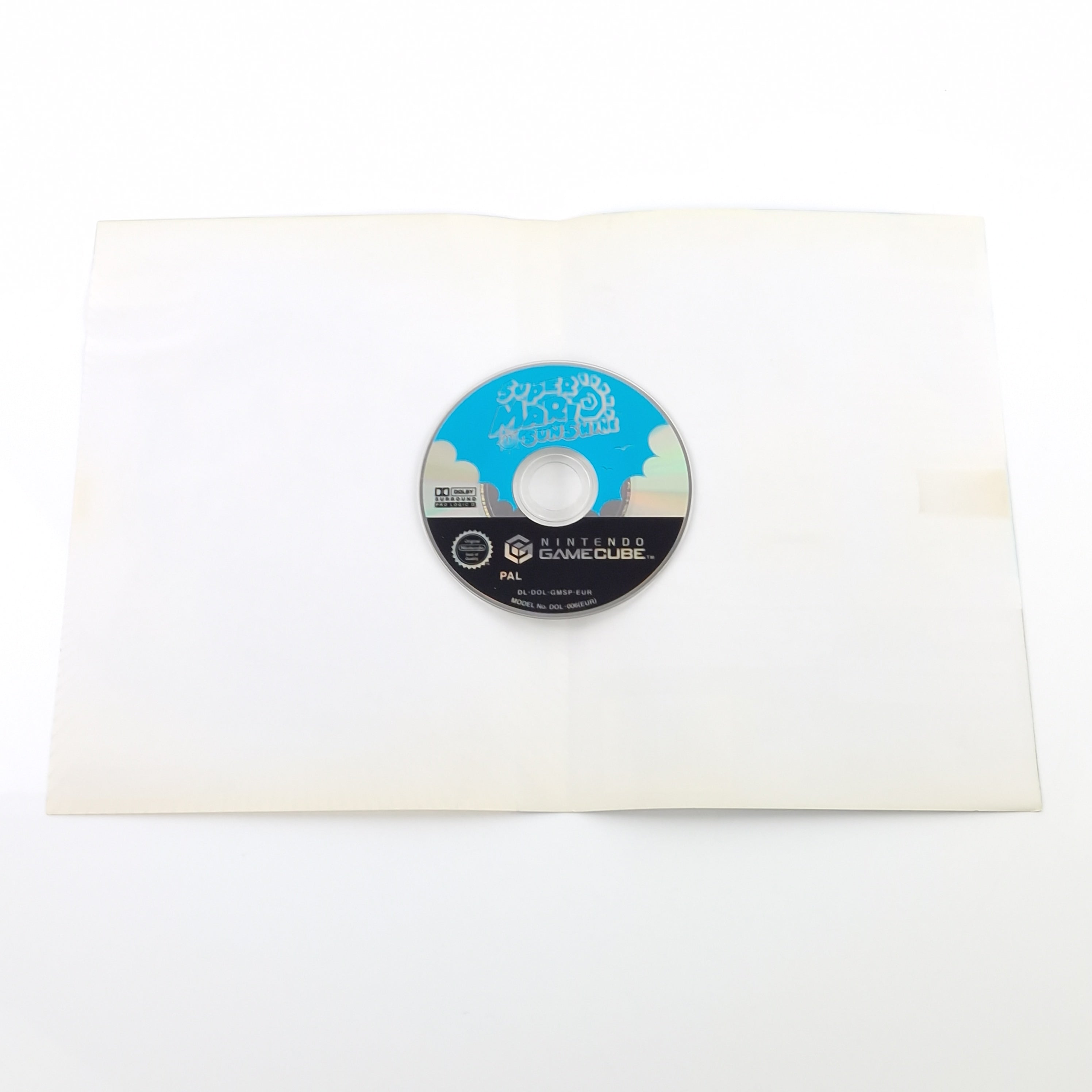 Nintendo Gamecube Spiel : Super Mario Sunshine - CD Anleitung Cover / ohne Hülle