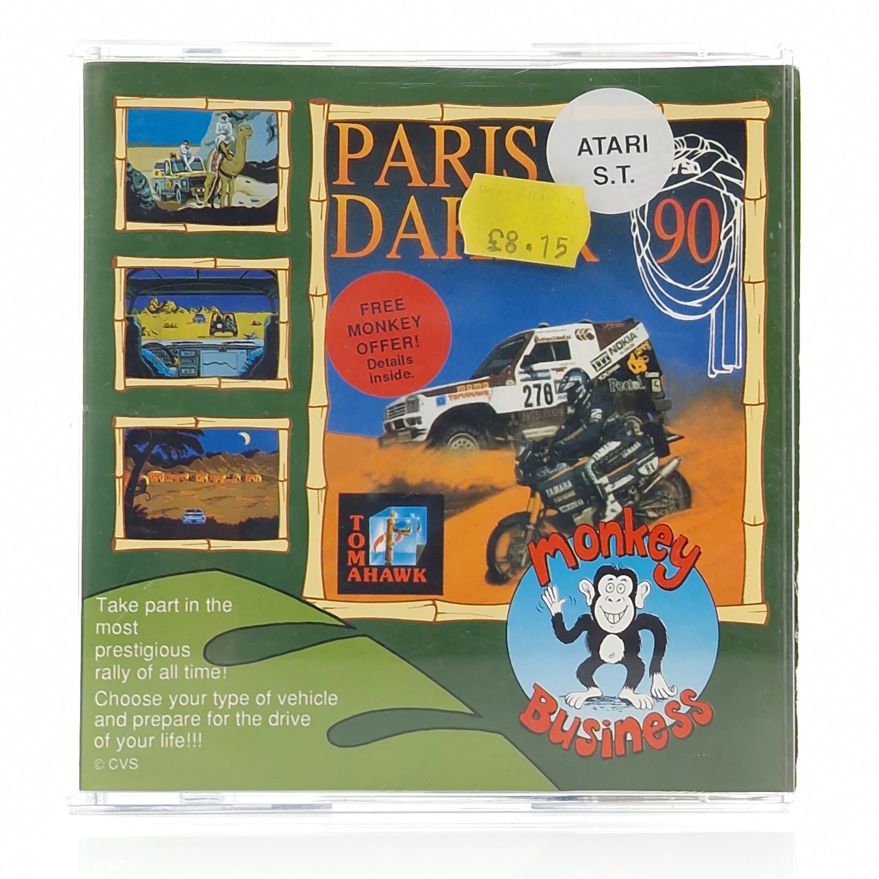 Atari ST STE Spiel : Paris Dakar- Diskette OVP ohne Anleitung - Commodore Amiga