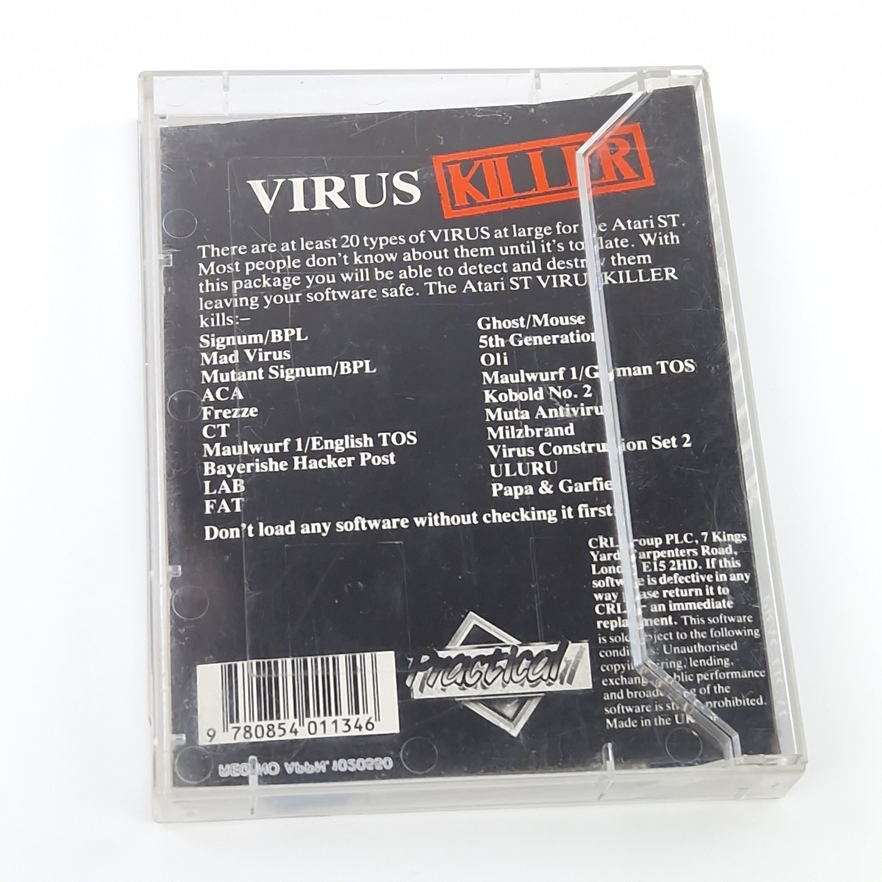 Atari ST STE Spiel : VIRUS Killer - Diskette Jewel Case OVP Anleitung