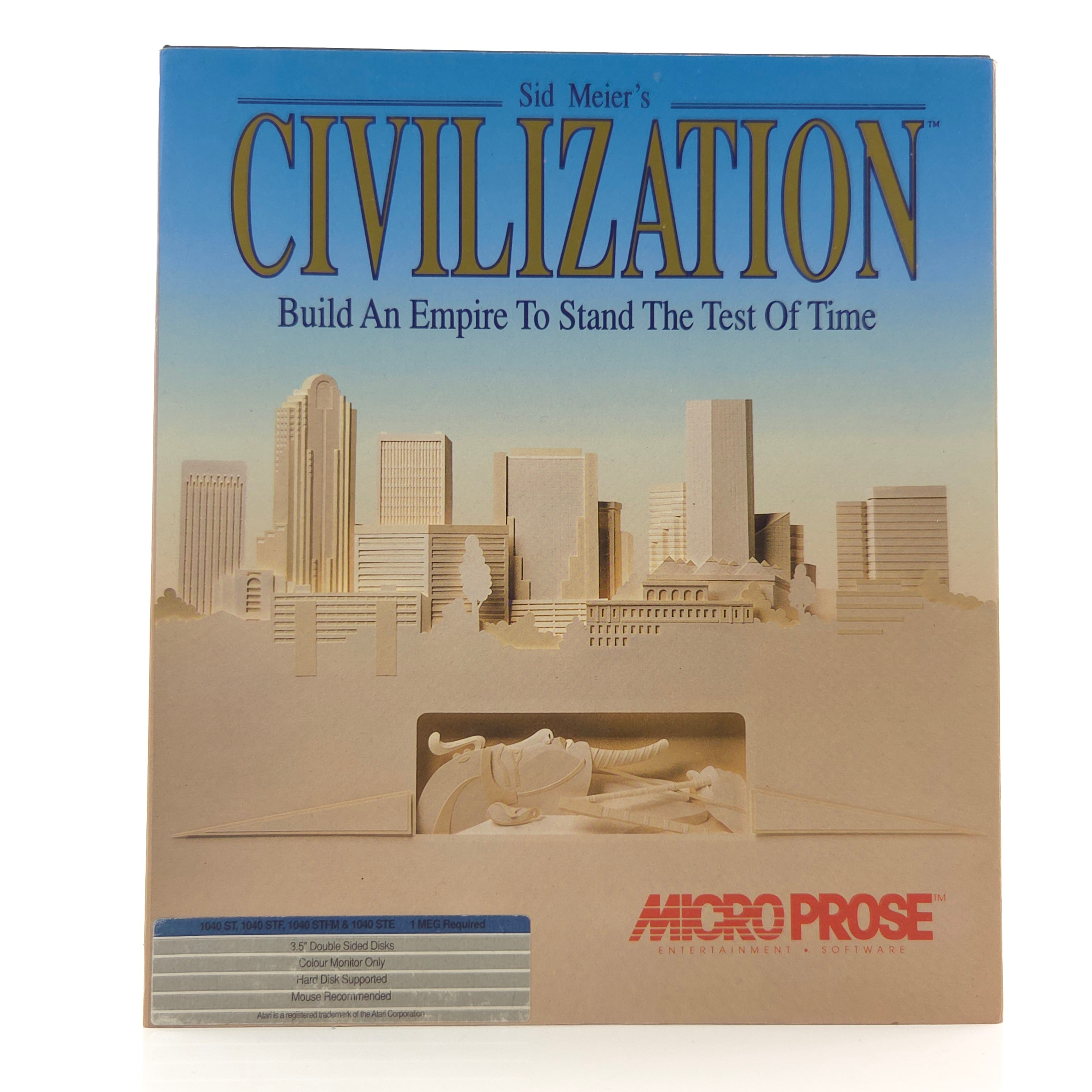 Atari ST STE Spiel : Sid Meiers Civilization - Diskette Anleitung OVP