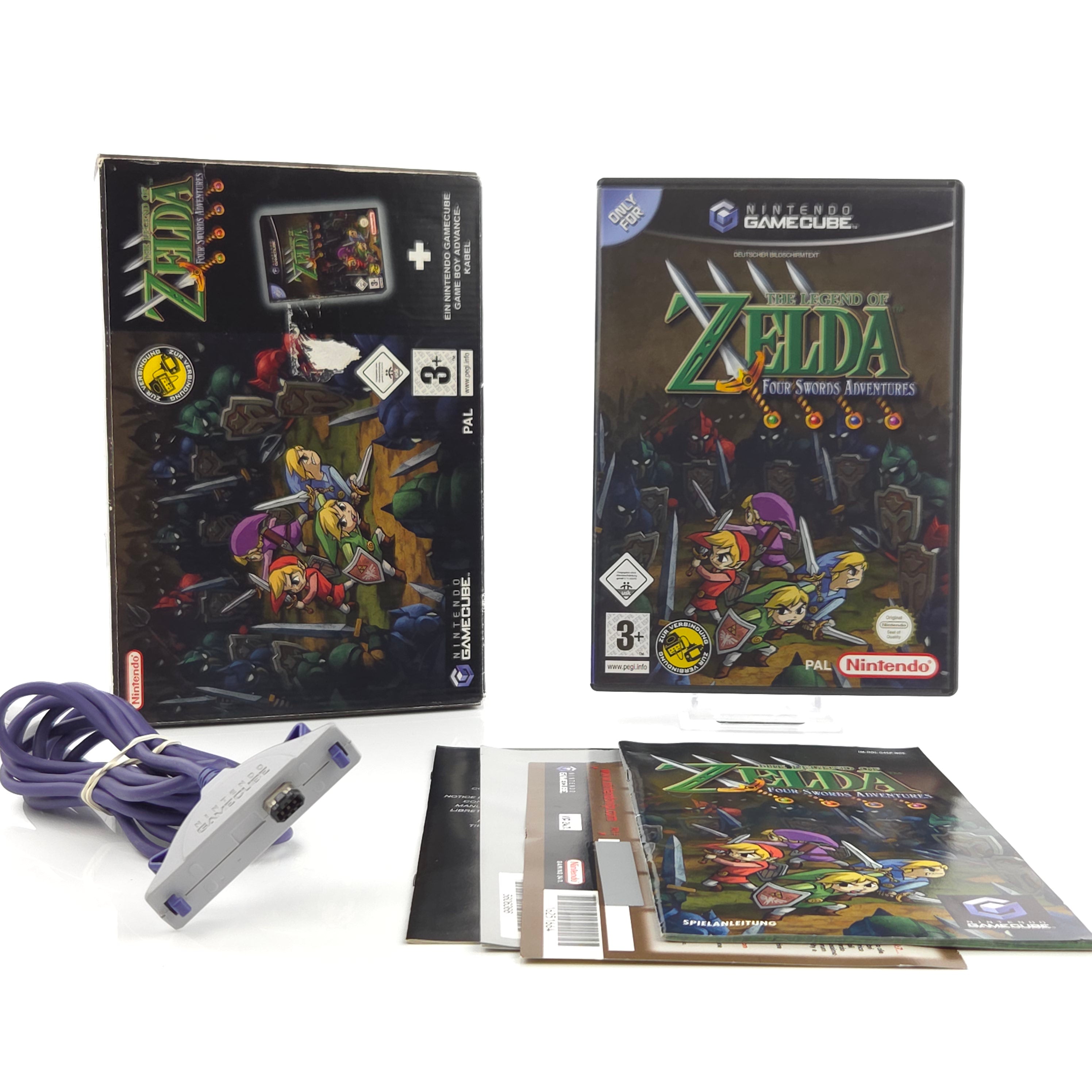 Nintendo Gamecube Spiel : The Legend of Zelda Four Swords Adventures - OVP PAL