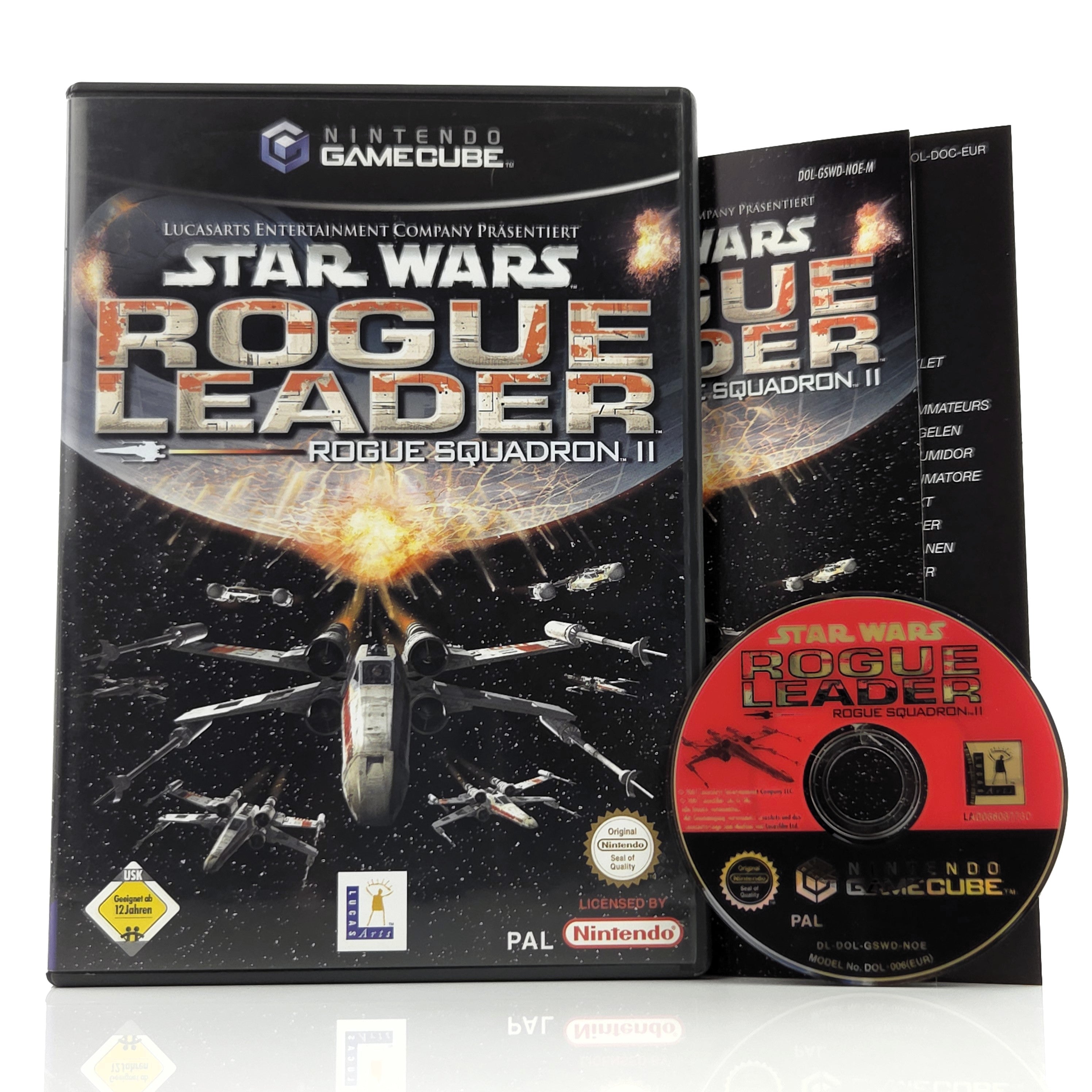 Nintendo Gamecube Spiel : Star Wars Rogue Leader - GC CD Disk Begleithefte OVP