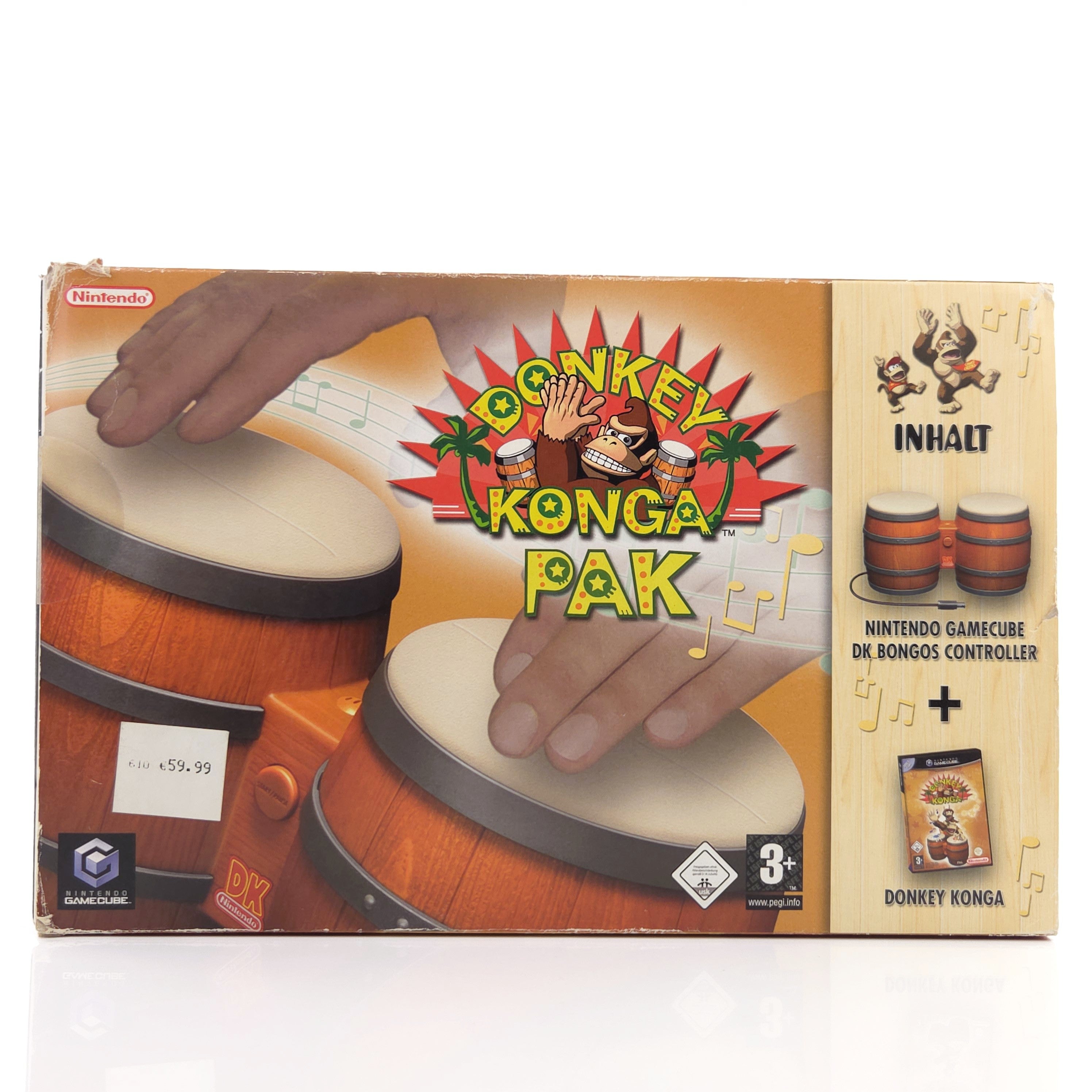 Nintendo Gamecube Spiel : Donkey Konga Pak Spiel + DK Bongos / Donkey Kong OVP