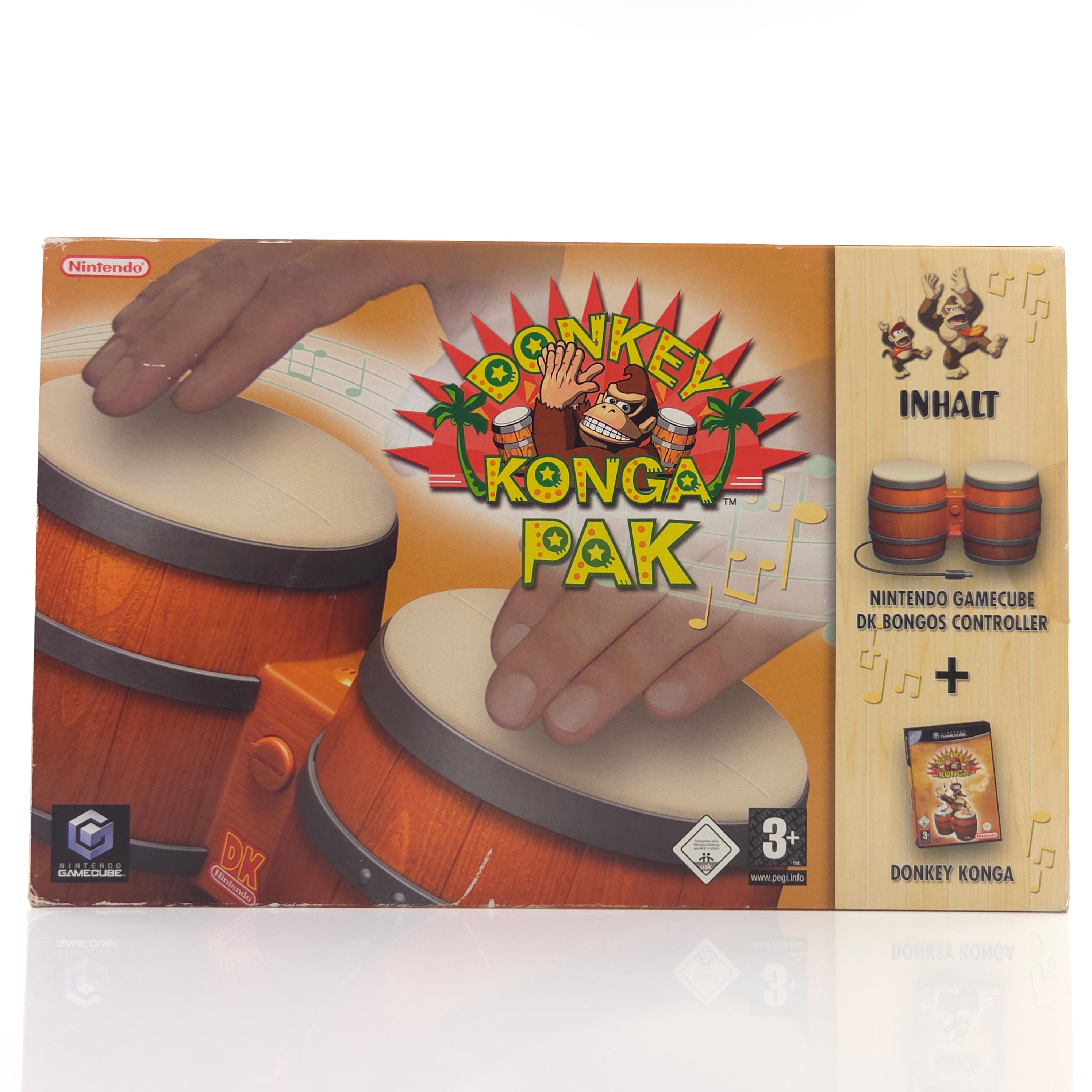 Nintendo Gamecube Spiel : Donkey Konga Pak Spiel + DK Bongos / OVP Donkey Kong