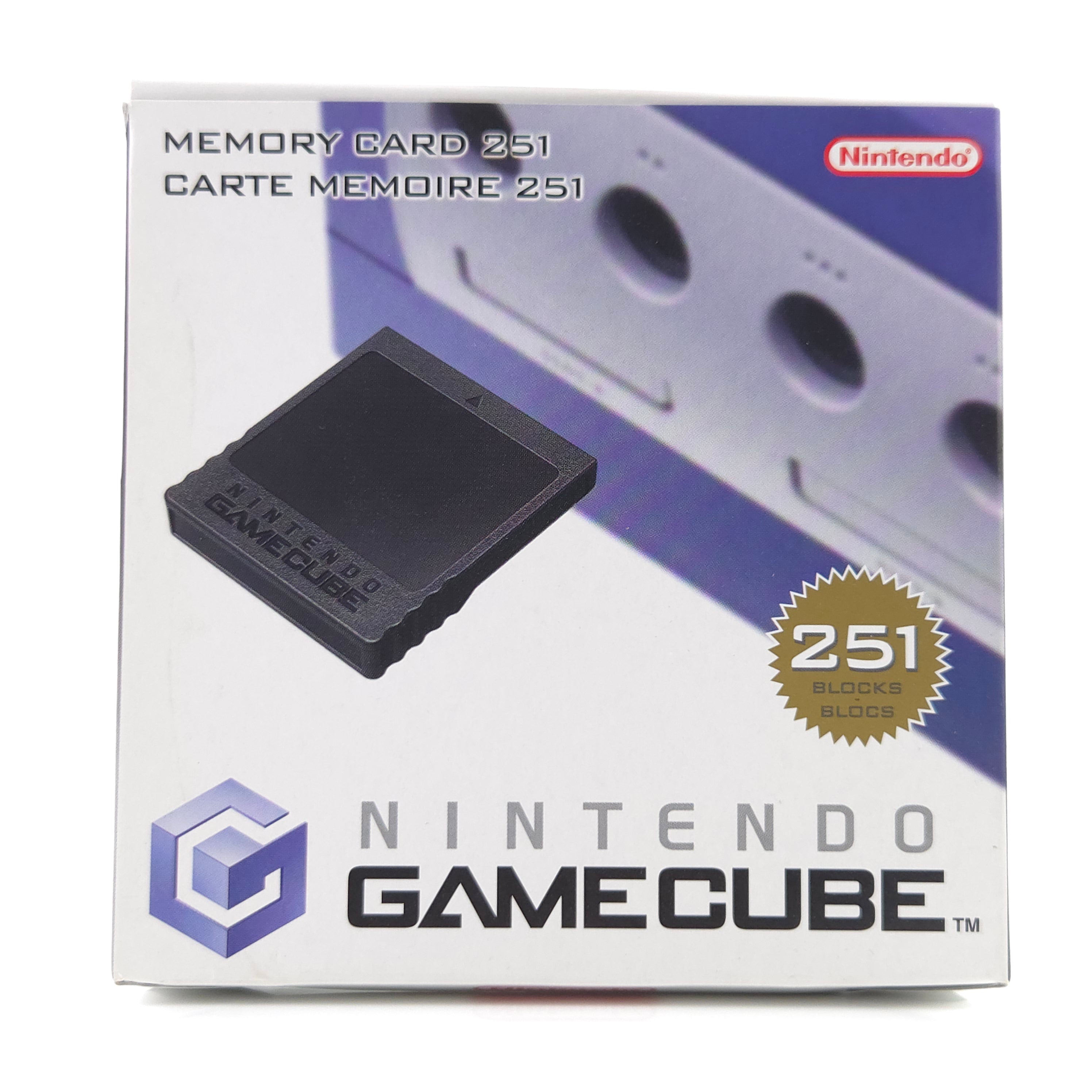 Nintendo Gamecube Zubehör : Memory Card 251 Blocks Schwarz OVP teils unbenutzt
