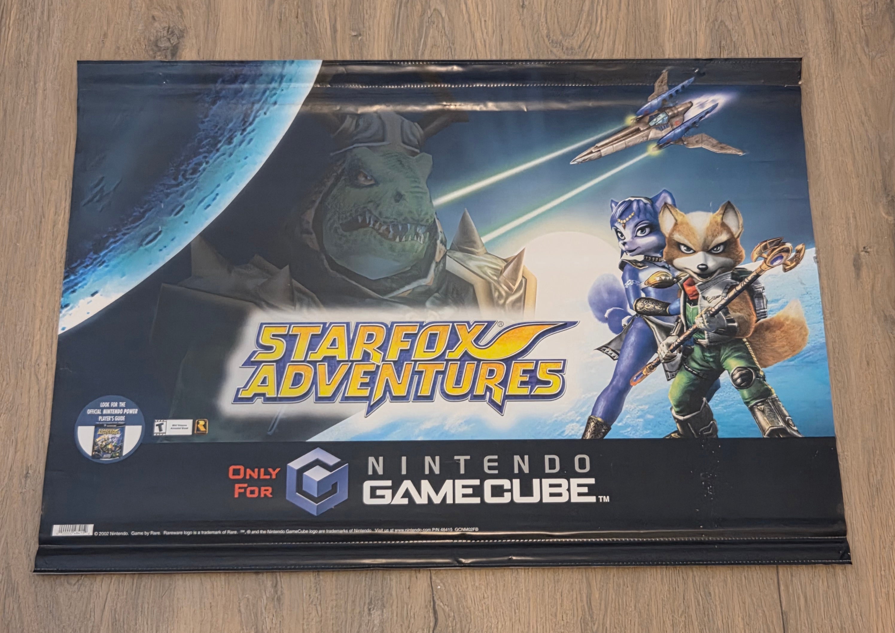 Nintendo Gamecube Promo Vinyl Banner : Starfox Adventures / Display Store Sign