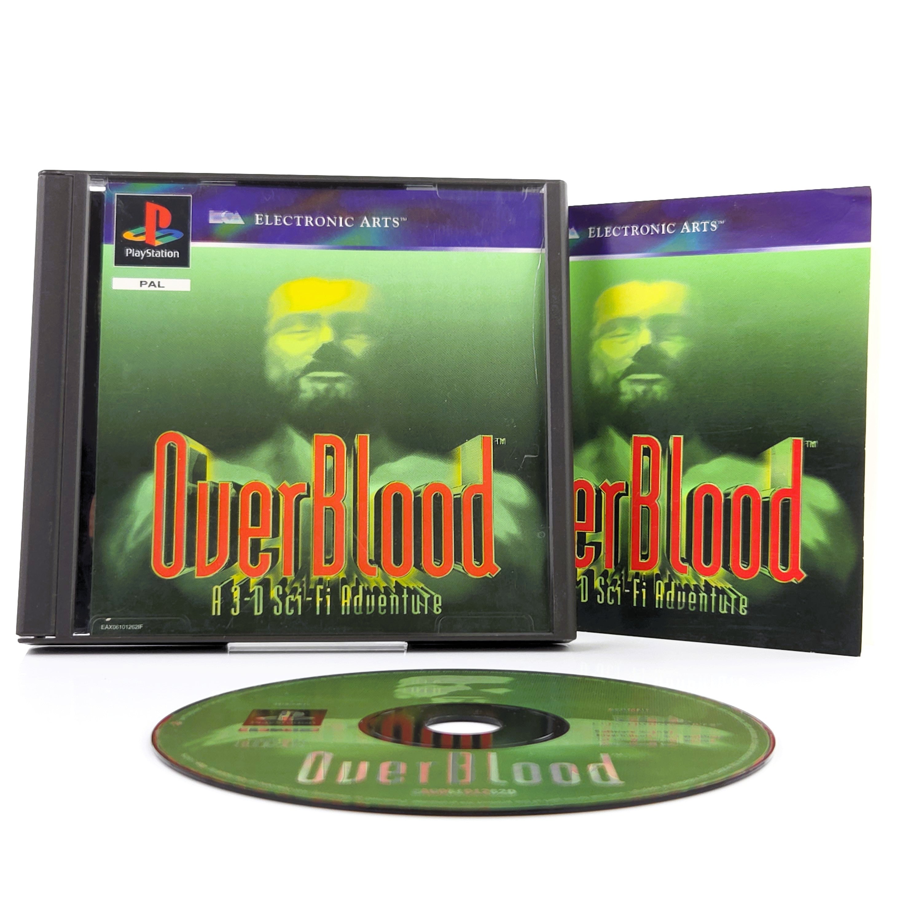 Sony Playstation 1 Spiel: Over Blood a 3-D Sci-Fi Adventure - PS1 PSX OVP (PAL)