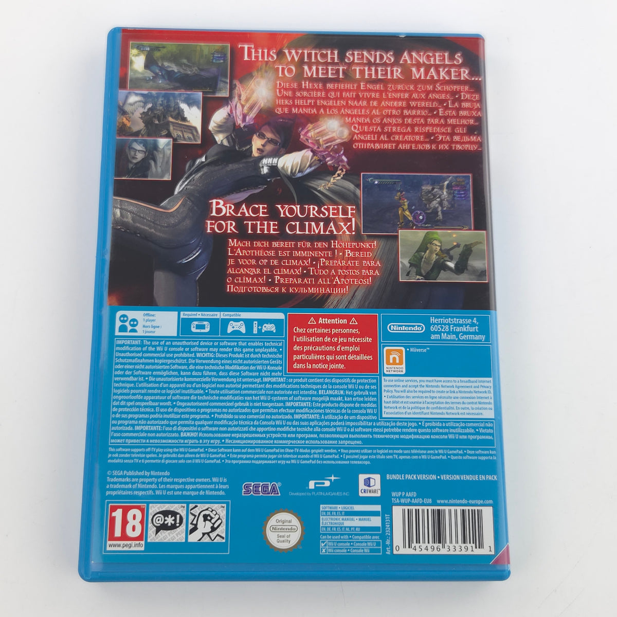 Nintendo Wii U Spiel: Bayonetta- CD Anleitung OVP (PAL EN) USK18