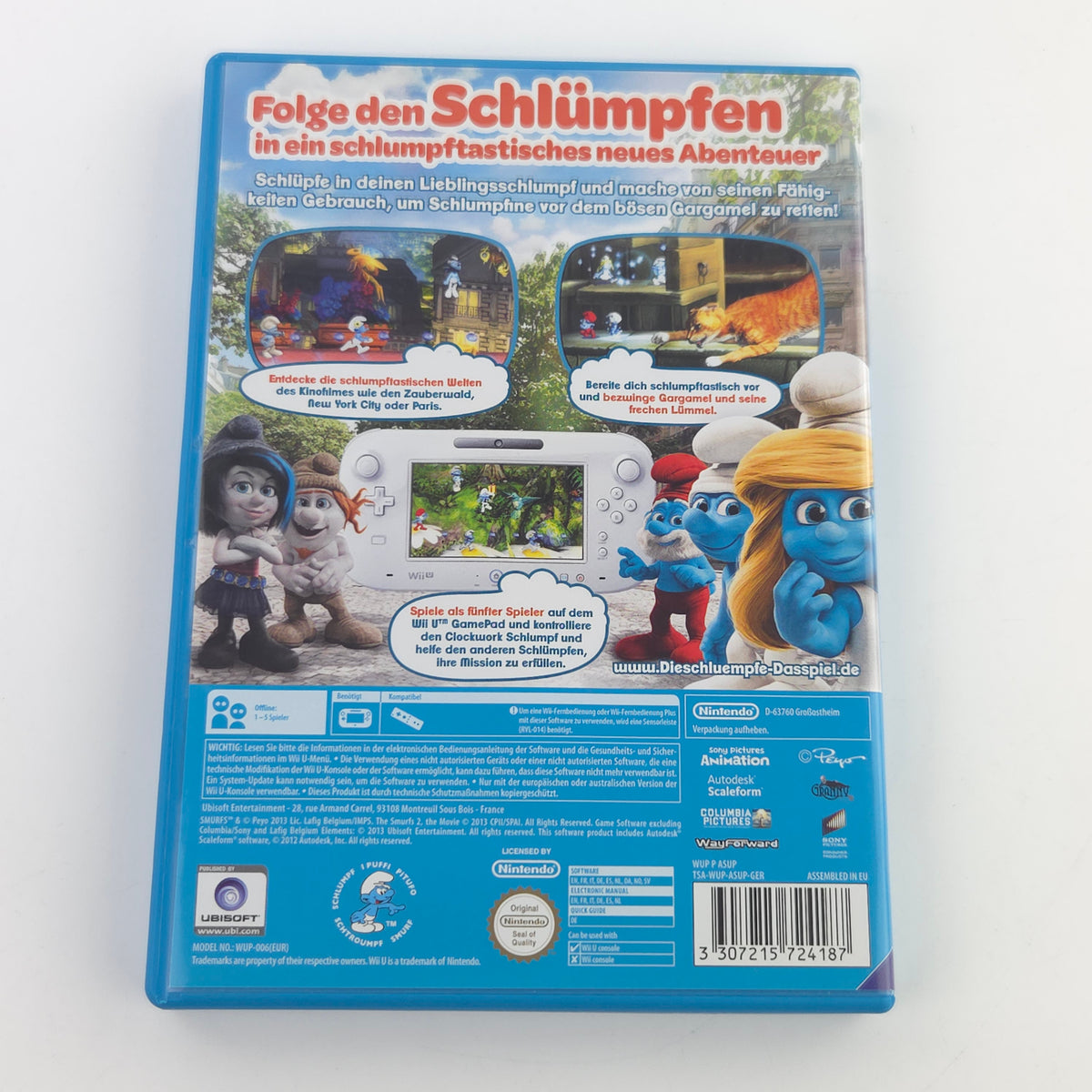 Nintendo Wii U Spiel: Die Schlümpfe 2 The Smurfs - CD Anleitung OVP (PAL DE)