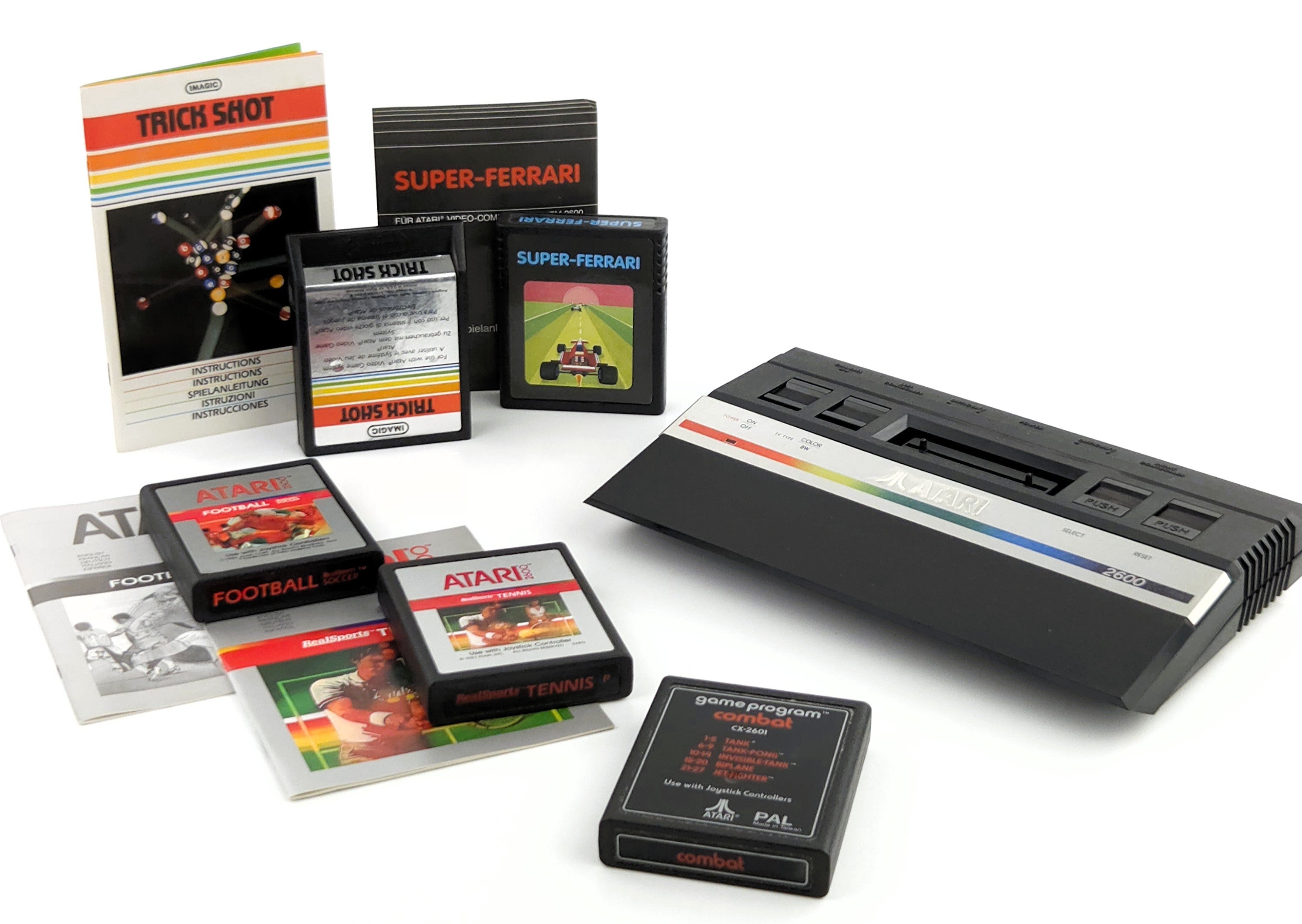 Atari 2600 Konsole Konvolut 5 Spiele ohne Zubehör Paket