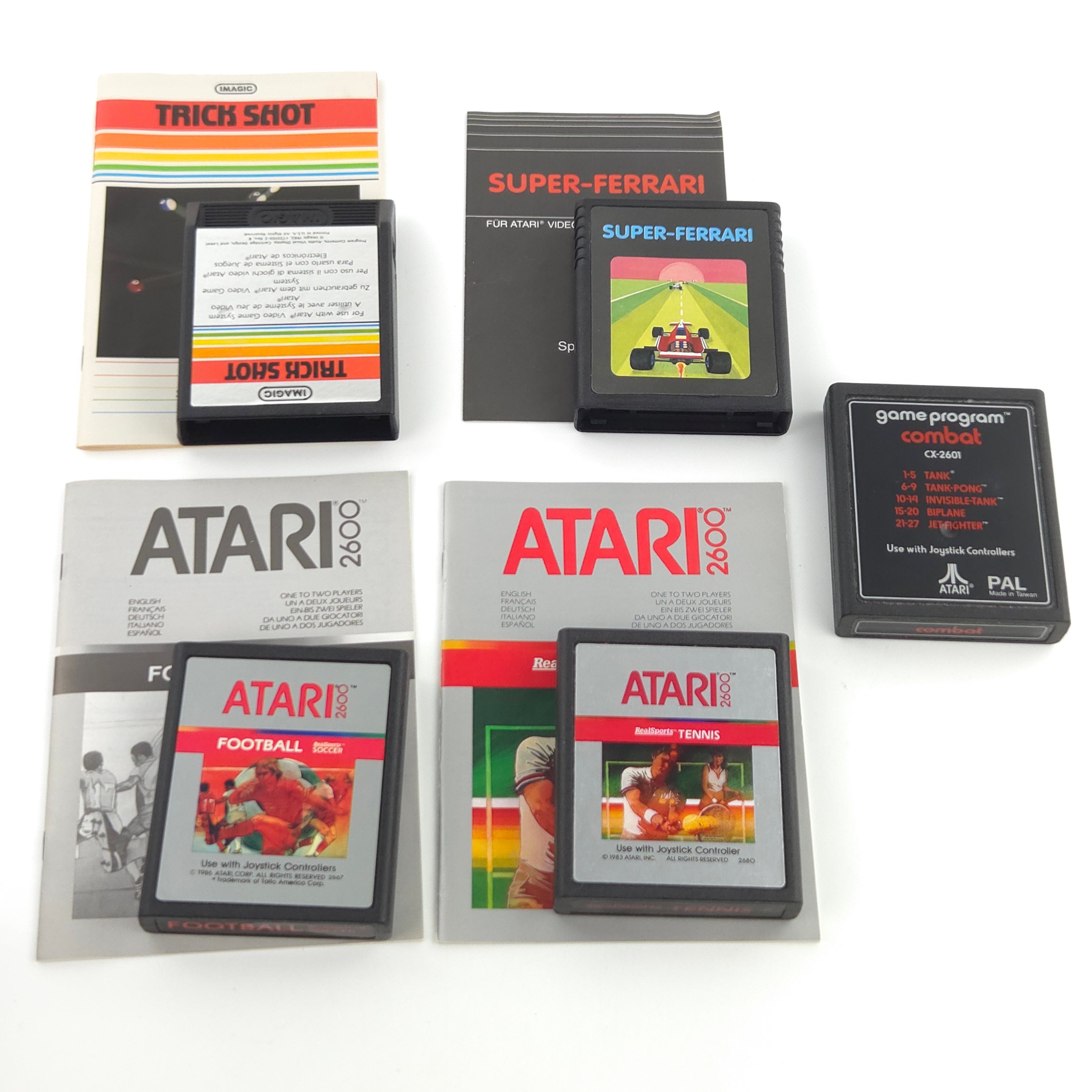 Atari 2600 Konsole Konvolut 5 Spiele ohne Zubehör Paket