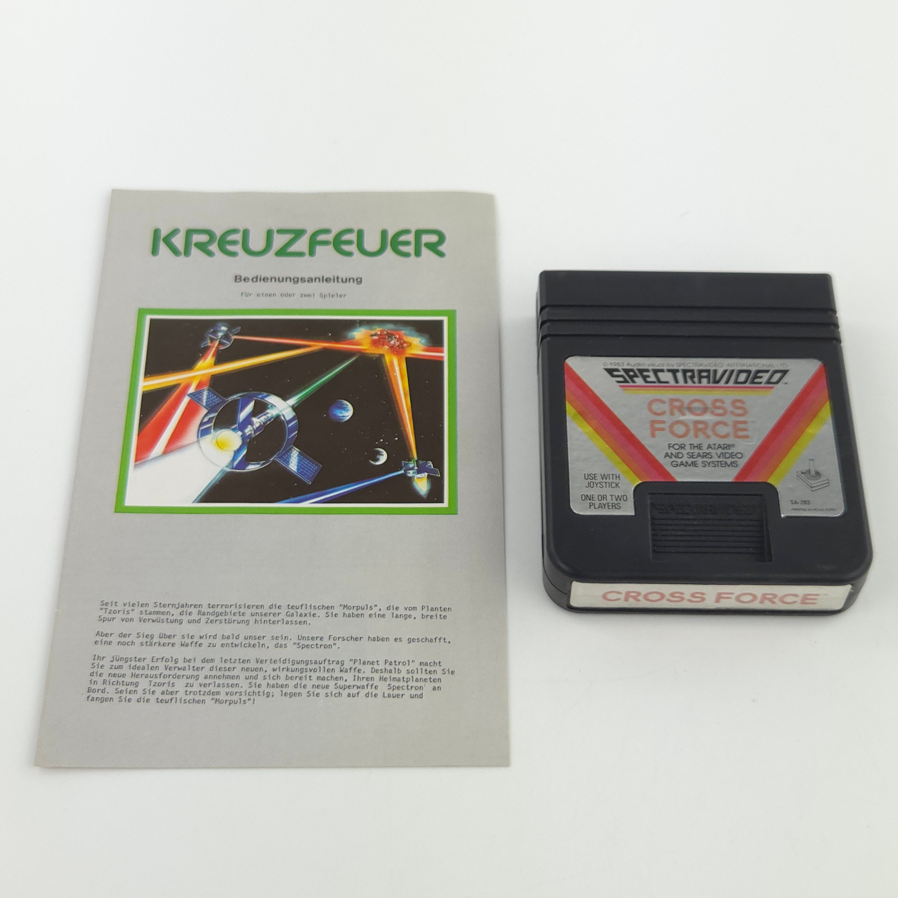 Atari 2600 Spiel Cross Force Modul Anleitung Spectravideo