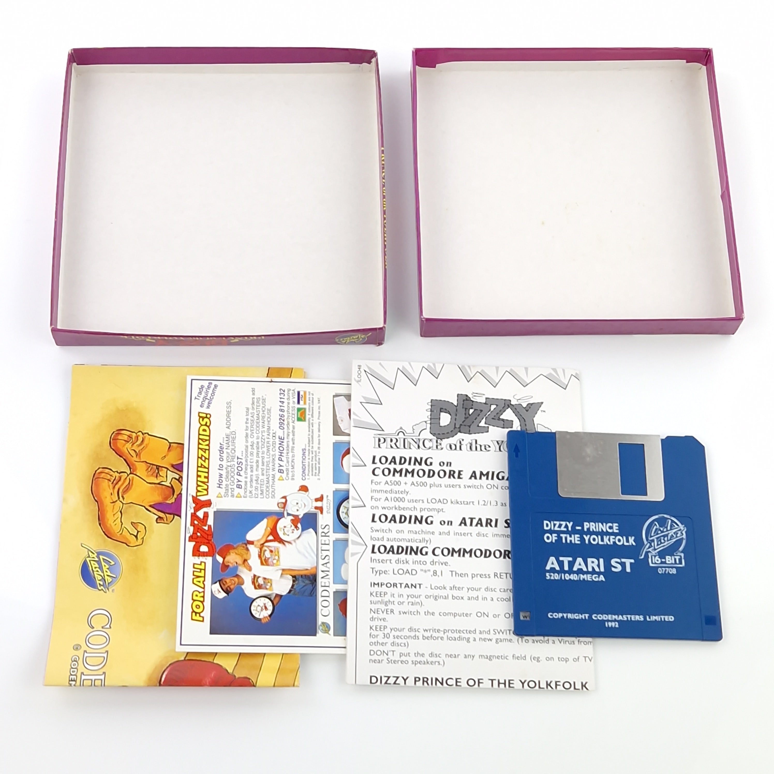 Atari ST Spiel – Dizzy Prince of the YolkFolk OVP Anleitung