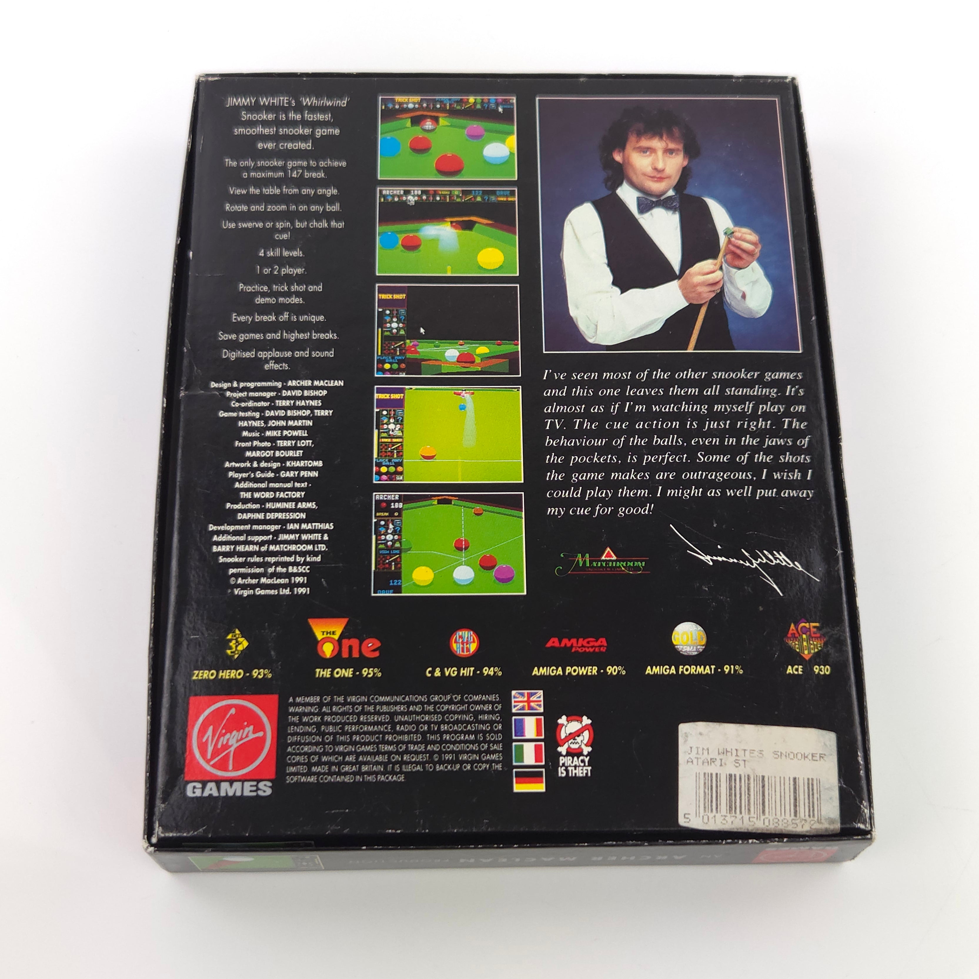 Atari ST Spiel – Jimmy Whites Whirlwind Snooker OVP
