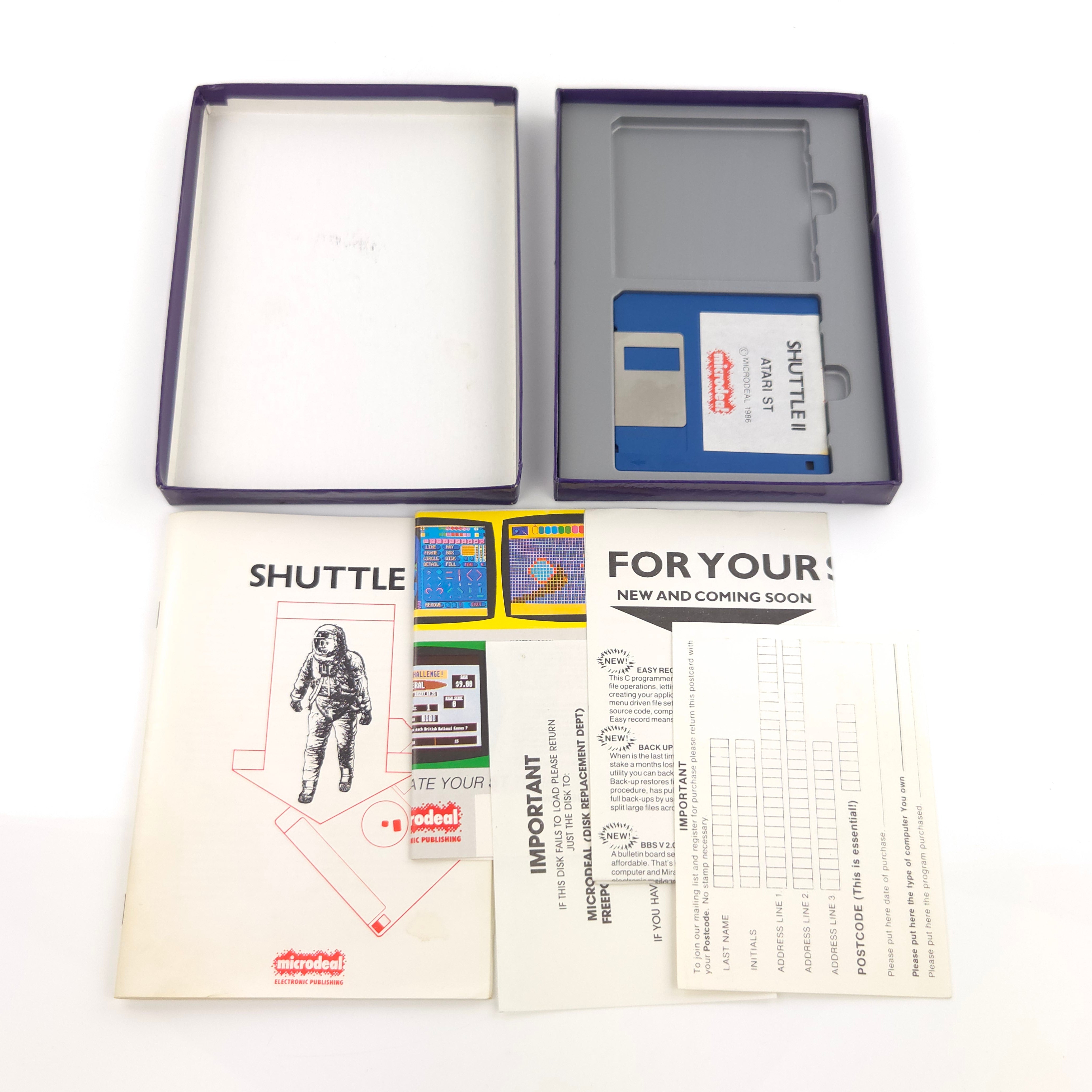 Atari ST Spiel – Shuttle II Diskette Anleitung OVP