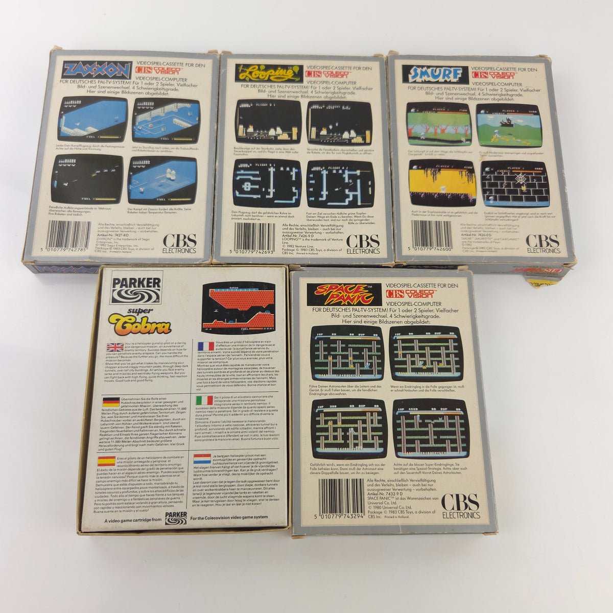 Coleco Vision Konsole 5 Spiele Set gut