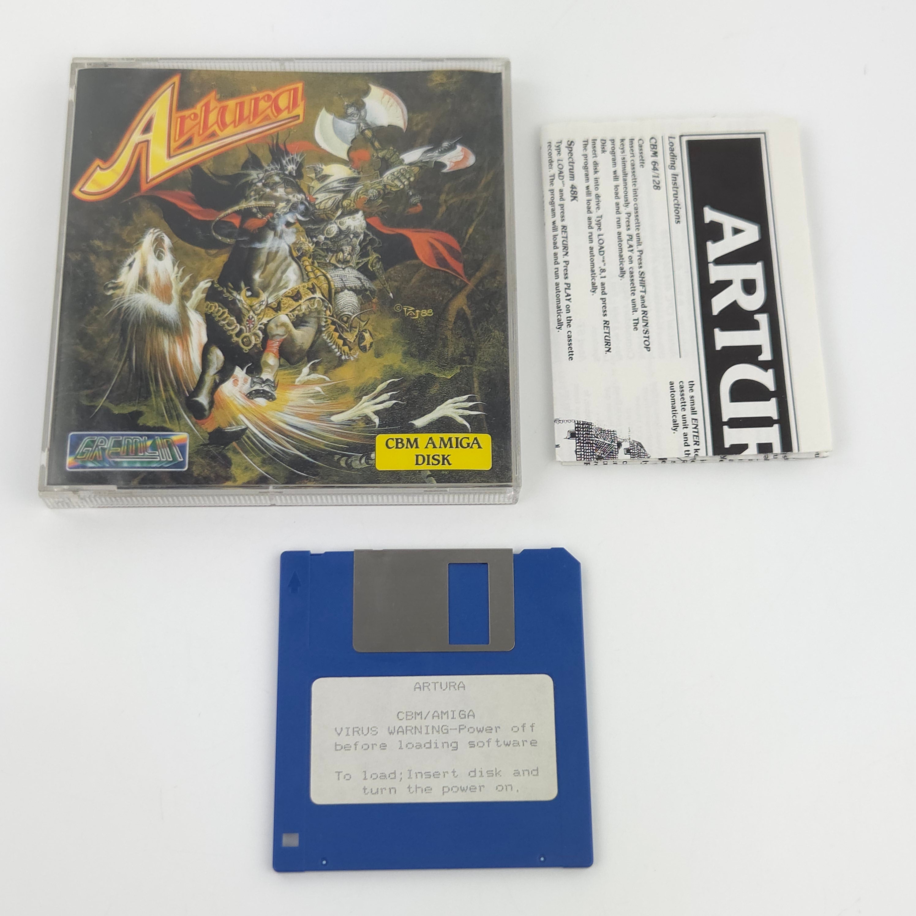 Commodore Amiga Spiel Artura OVP PAL Gremlin Graphics
