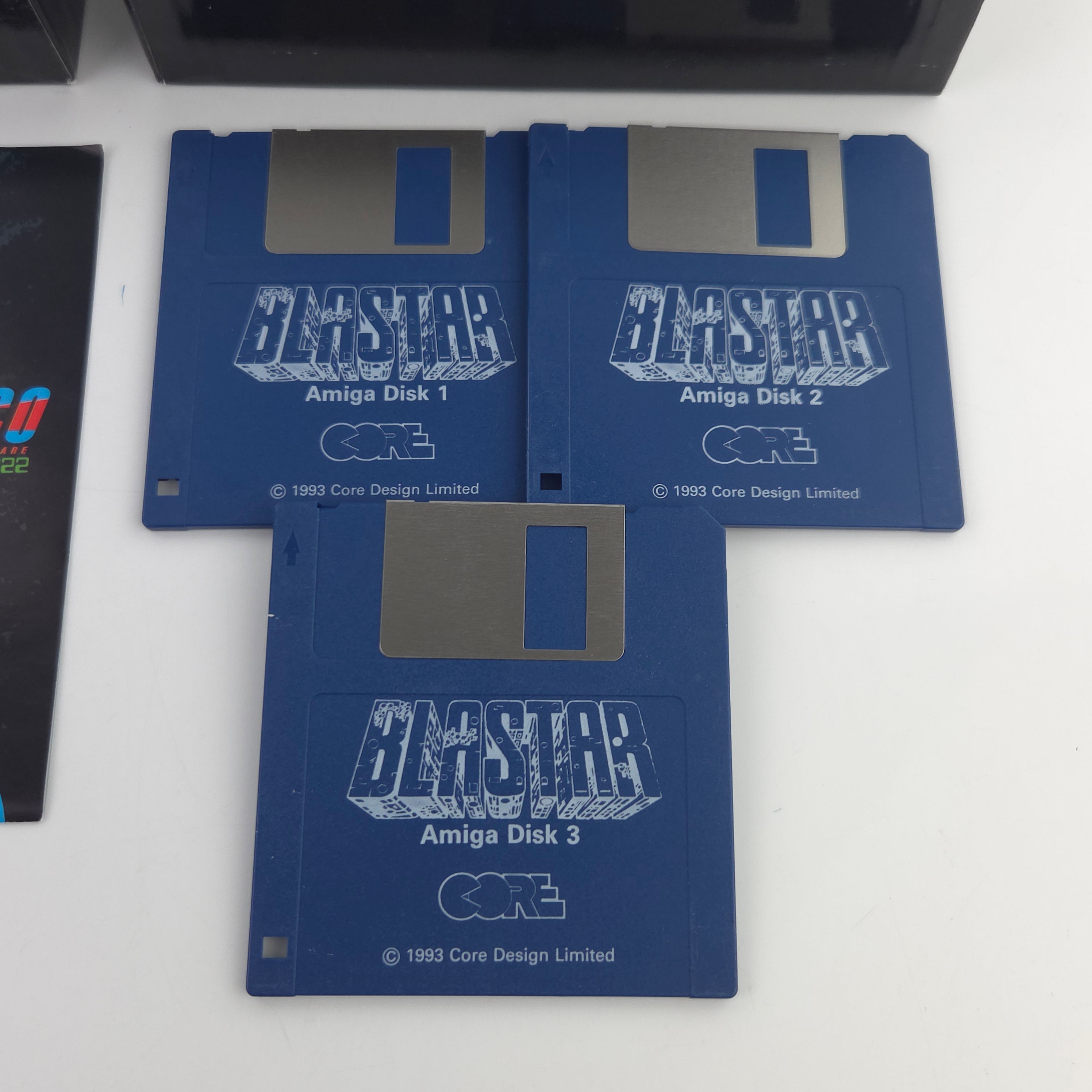 Amiga Spiel Blastar Core Design Big Box OVP PAL Diskette