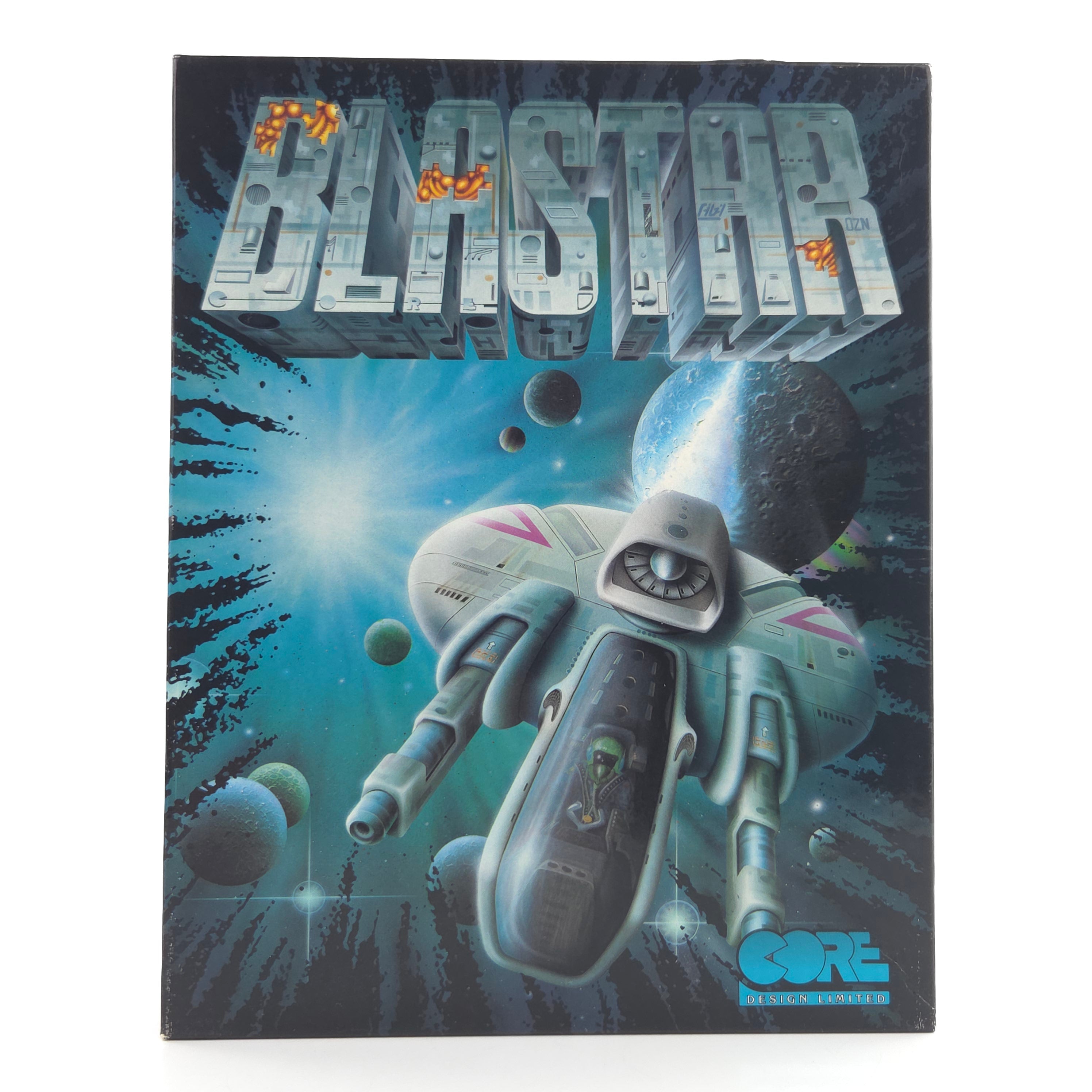 Amiga Spiel Blastar Core Design Big Box OVP PAL Diskette