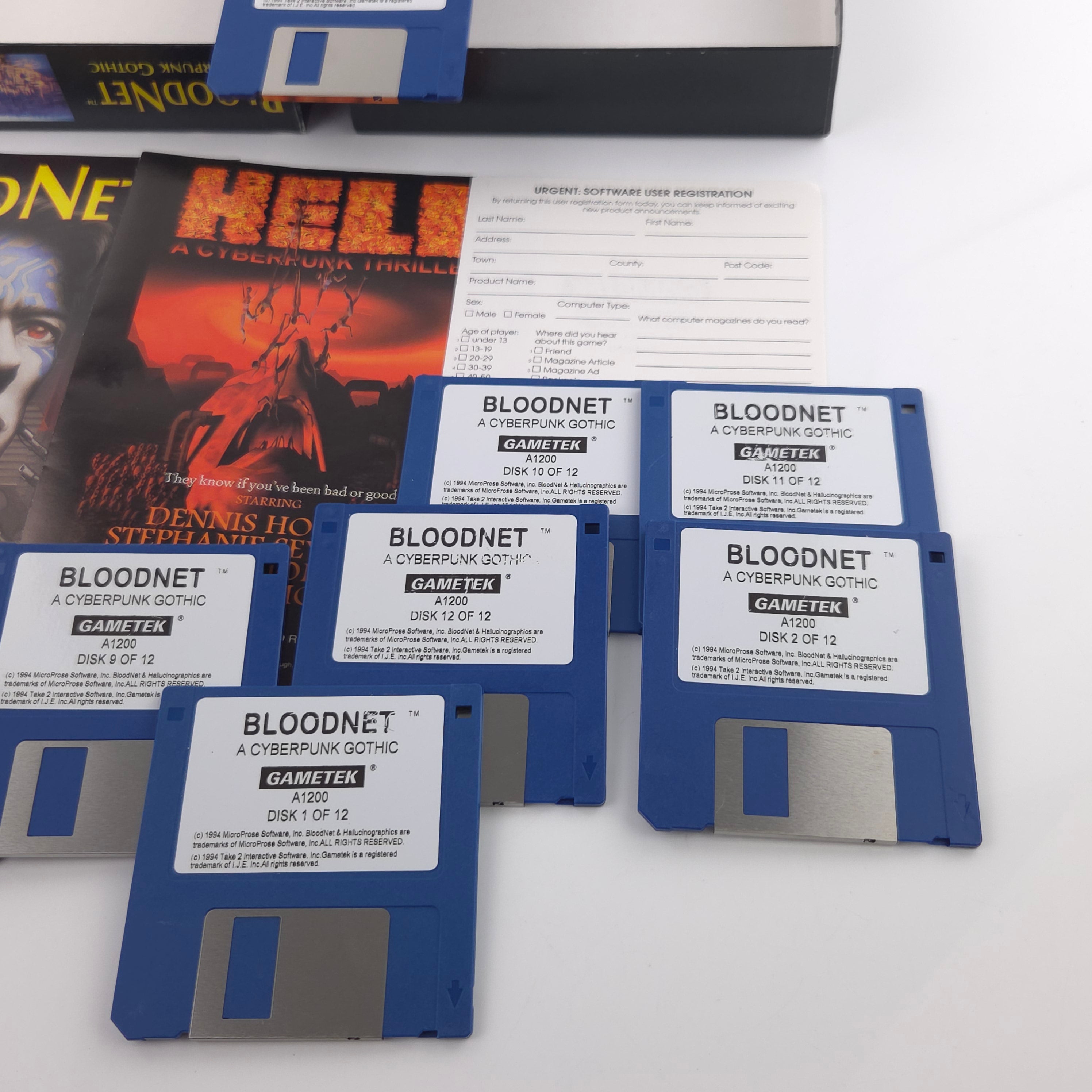 Amiga Spiel Bloodnet Big Box OVP PAL Diskette Gametek