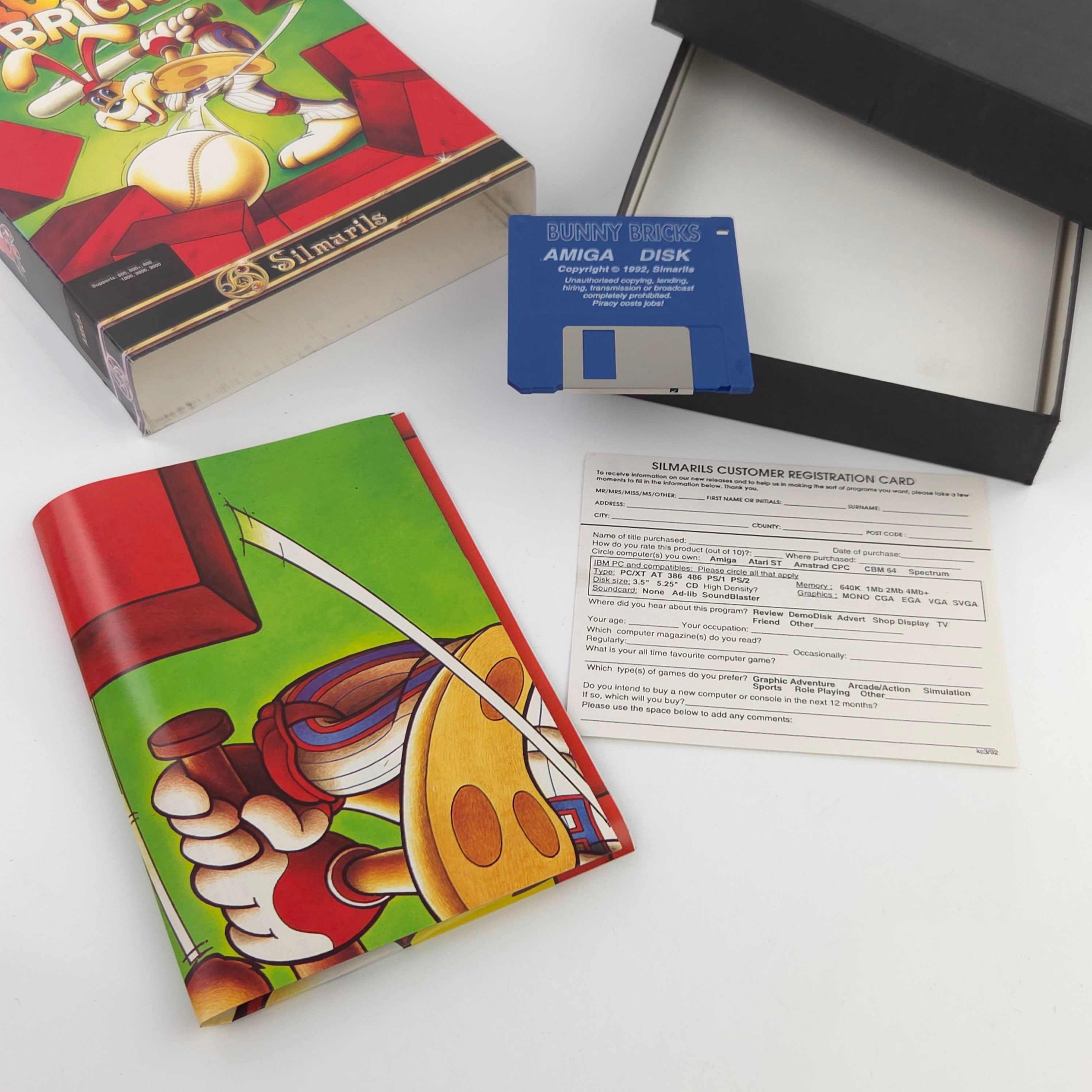 Amiga Spiel Bunny Bricks Big Box OVP PAL Silmarils 1992