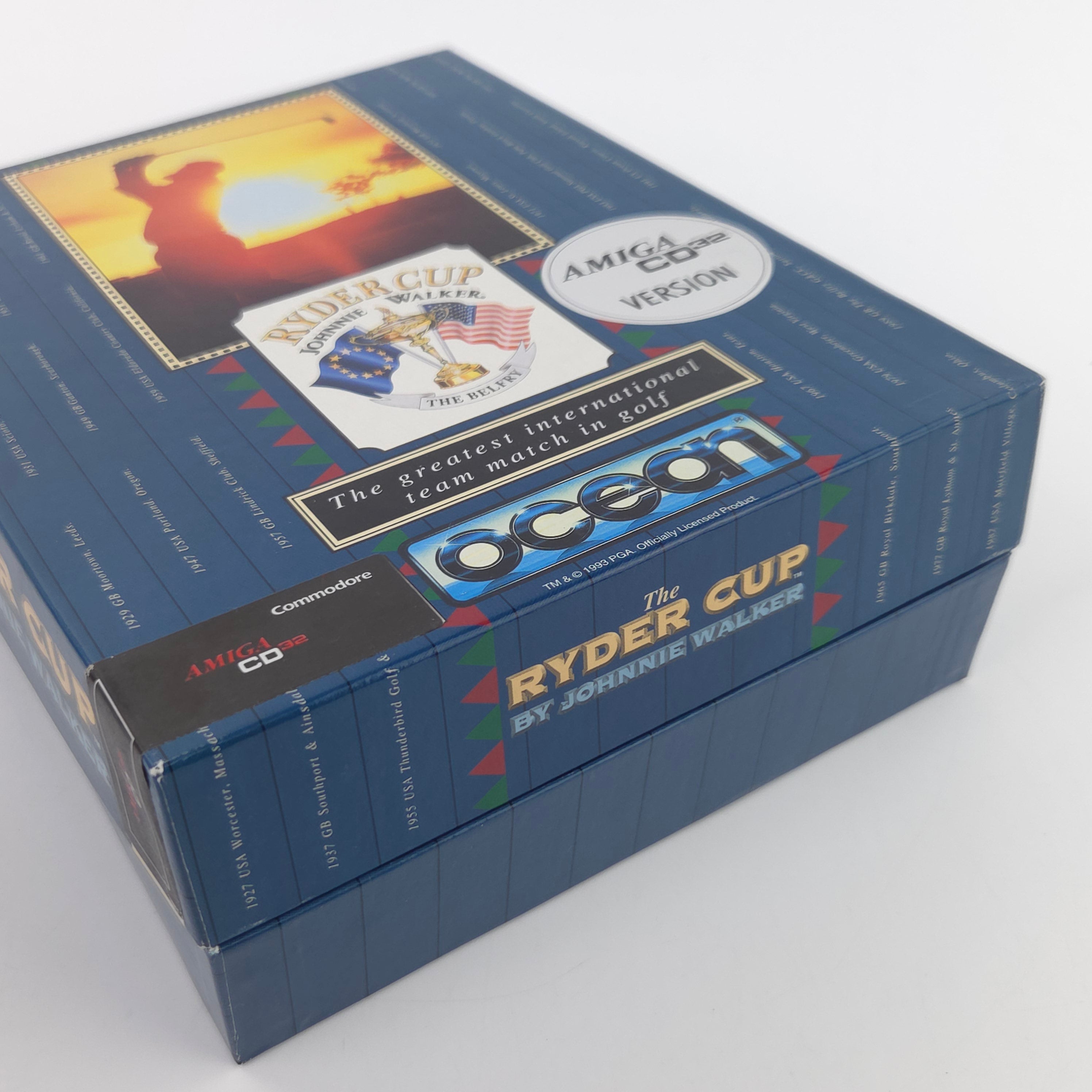 Amiga CD32 Spiel Ryder Cup Johnnie Walker Big Box OVP PAL