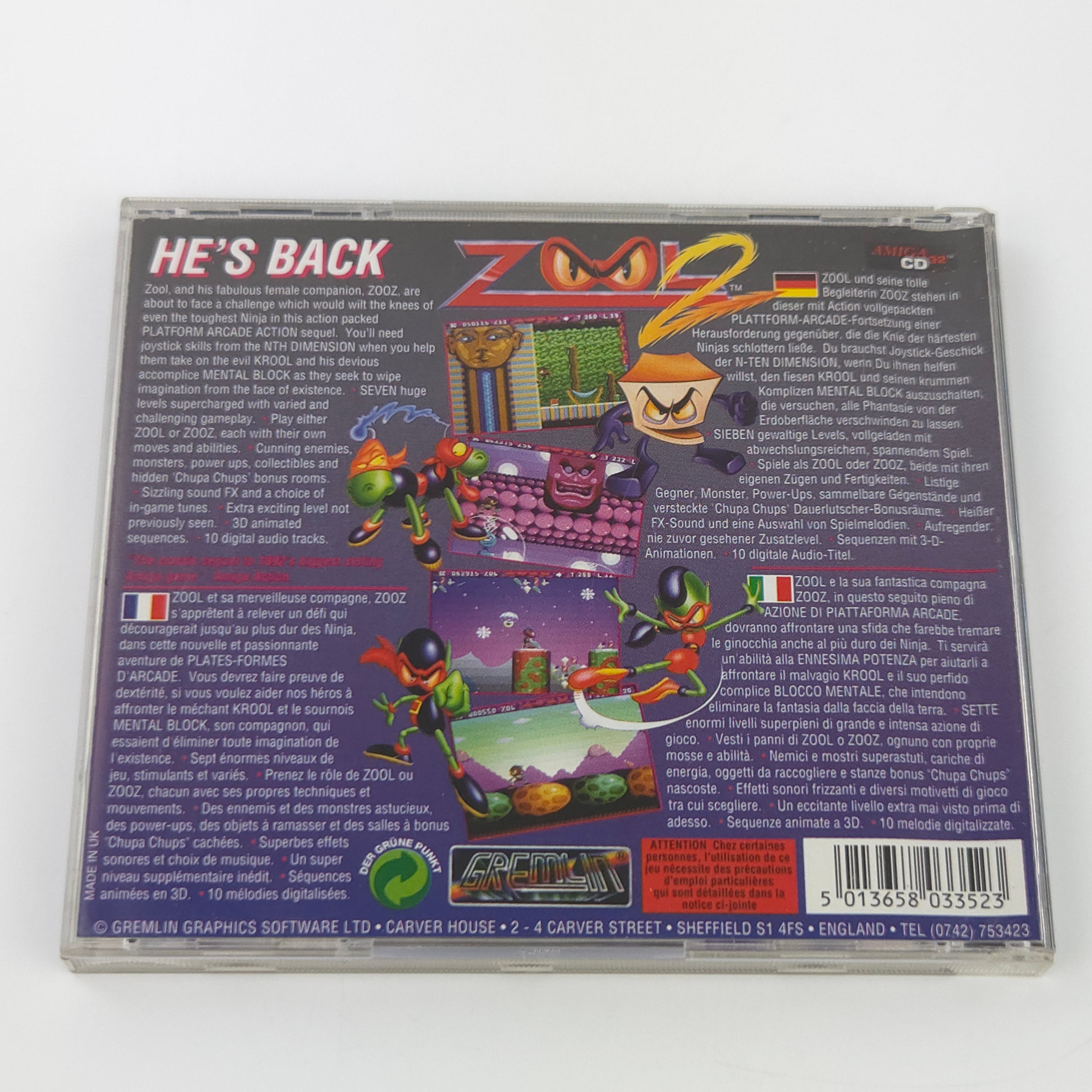 Commodore Amiga CD32 Spiel – Zool 2 (OVP PAL)