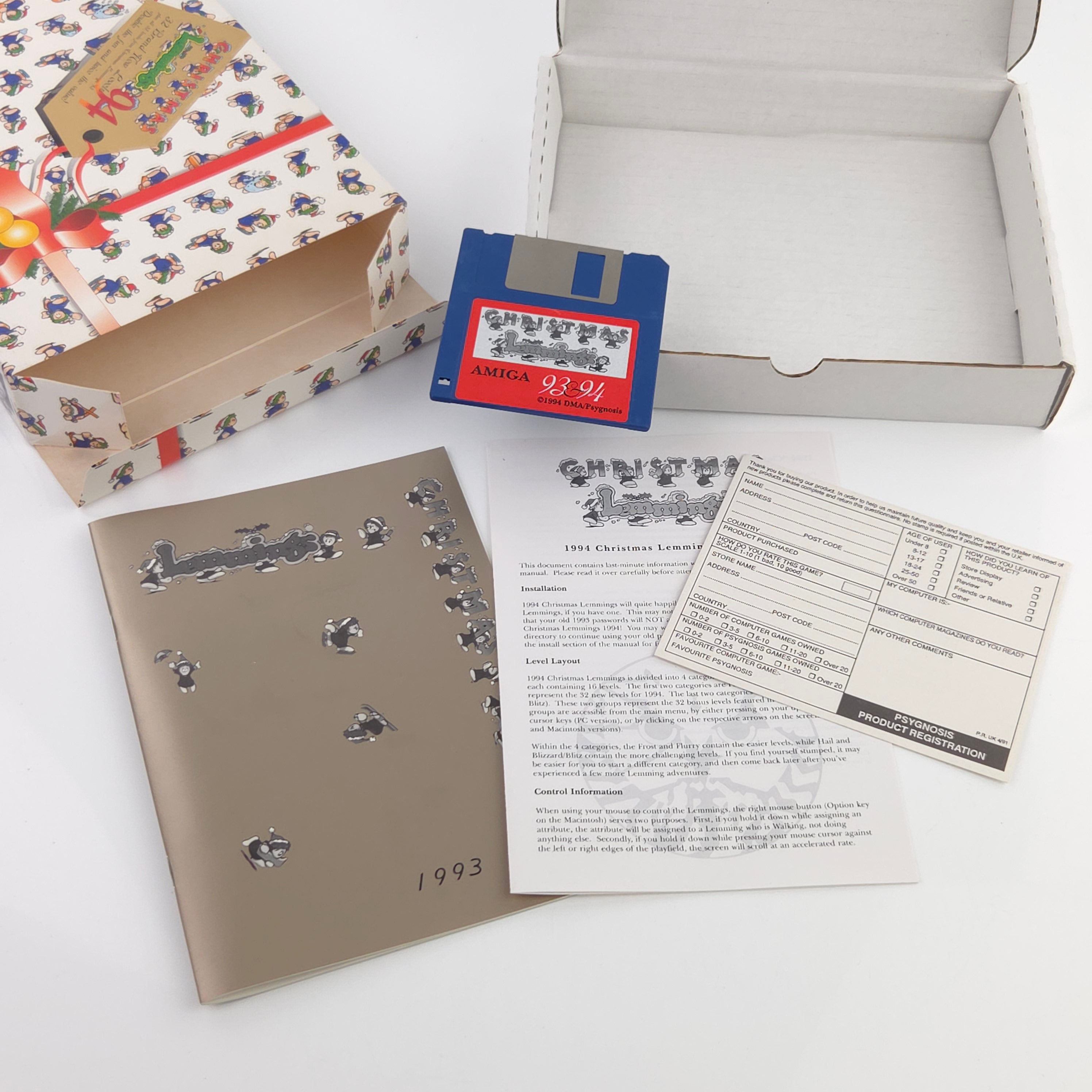 Amiga Spiel Christmas Lemmings 94 Big Box OVP PAL Disk
