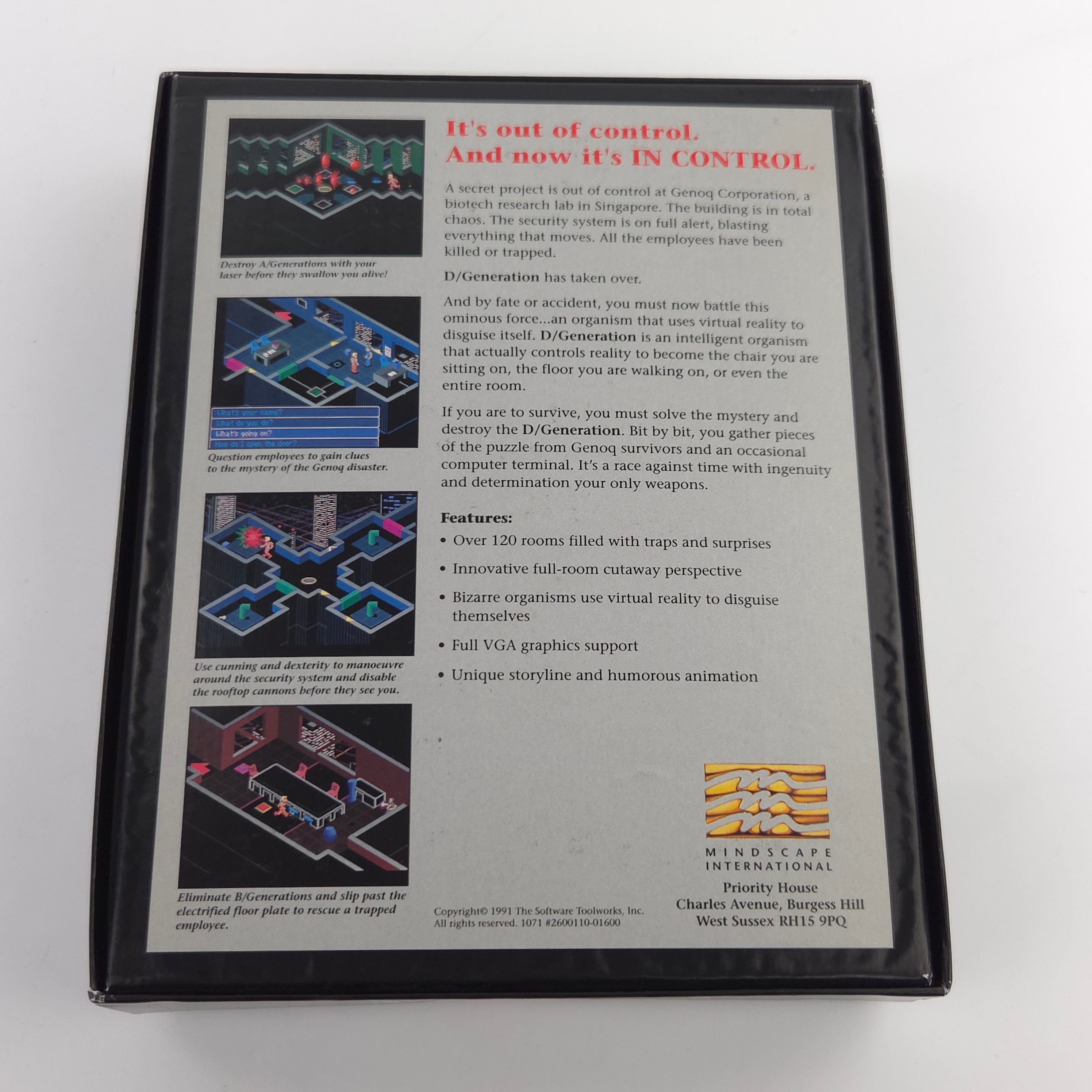 Amiga Spiel D Generation Big Box OVP Mindscape 1993 PAL