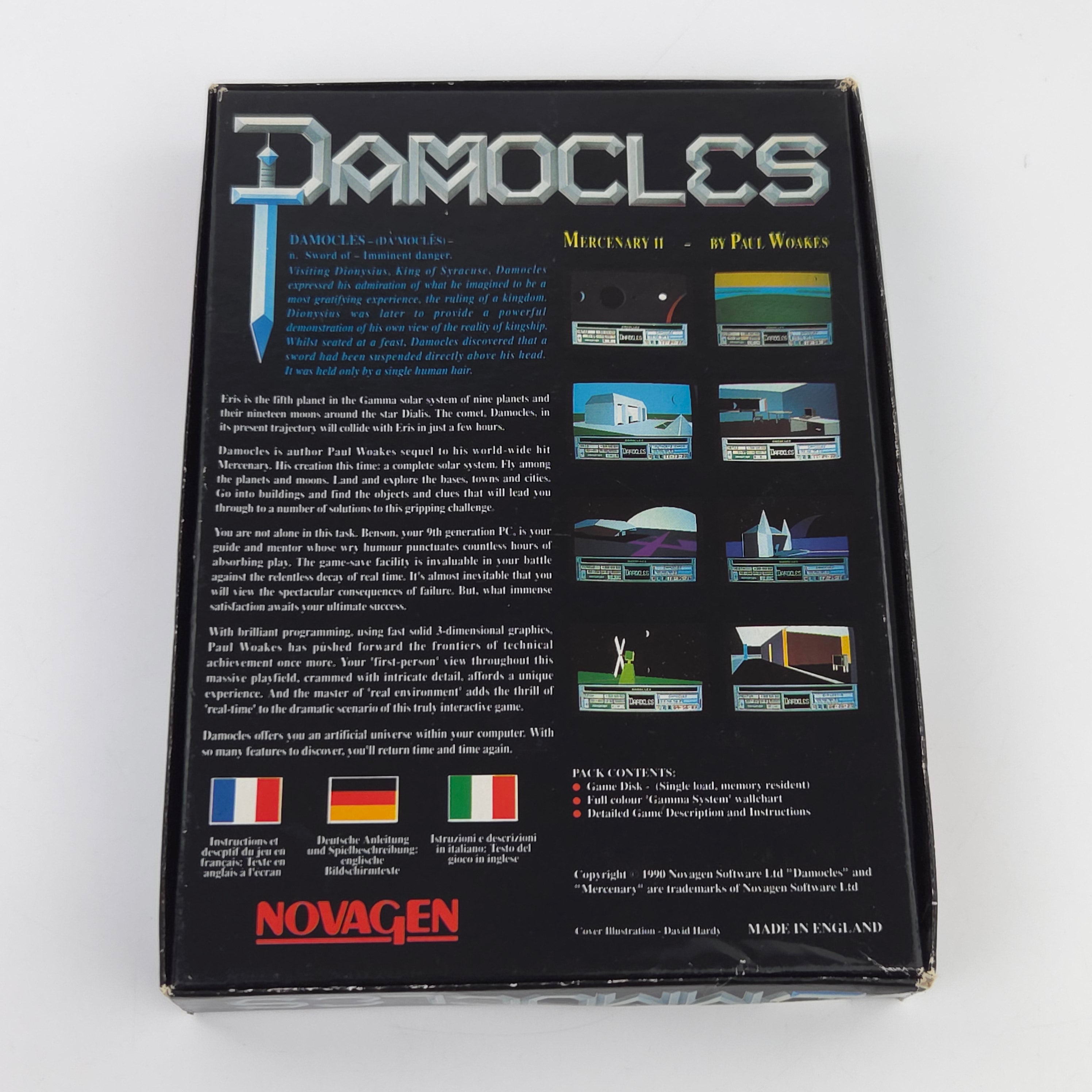 Amiga Spiel Damocles Paul Woakes Novagen OVP PAL Disk