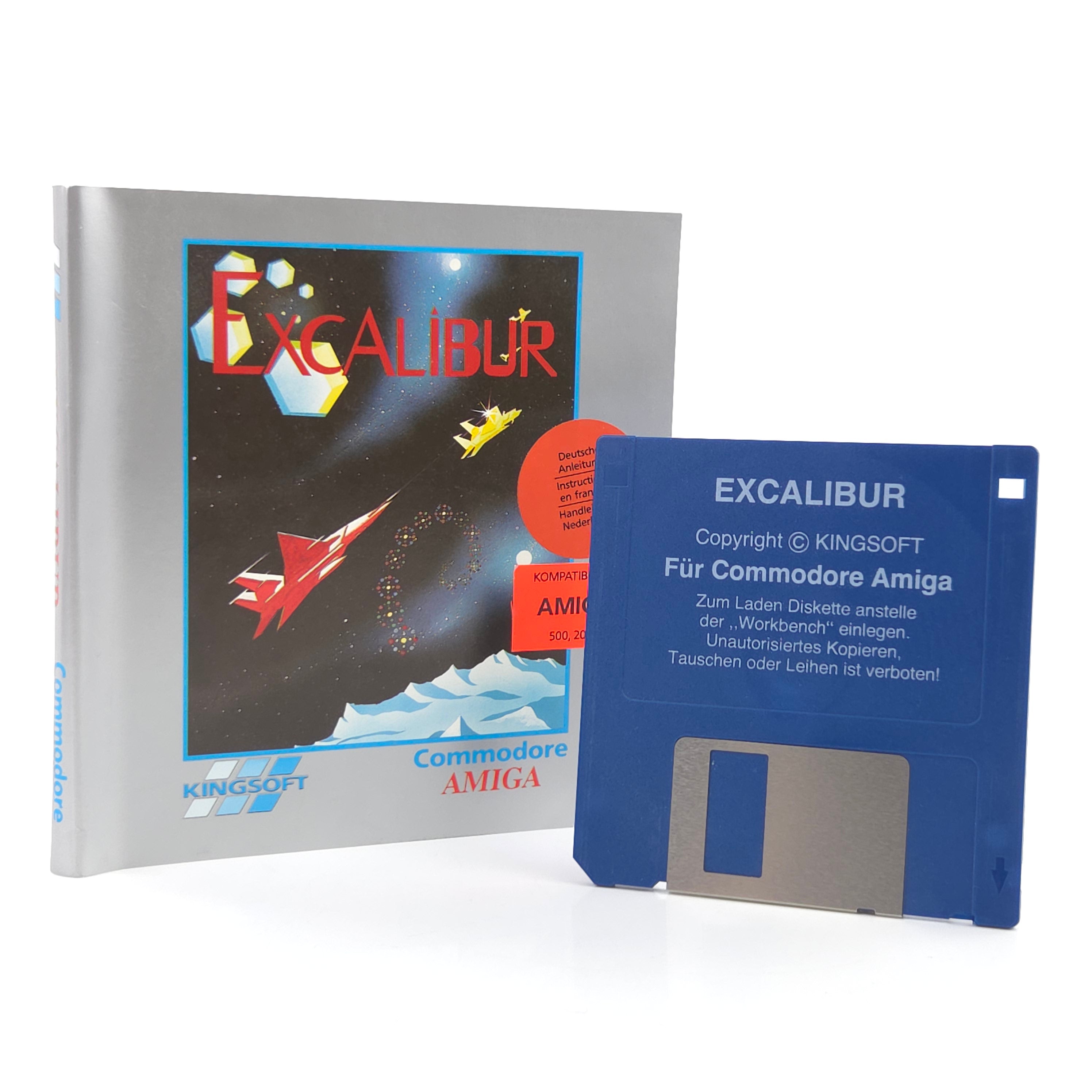 Amiga Spiel Excalibur Cover CBM Disk PAL Kingsoft