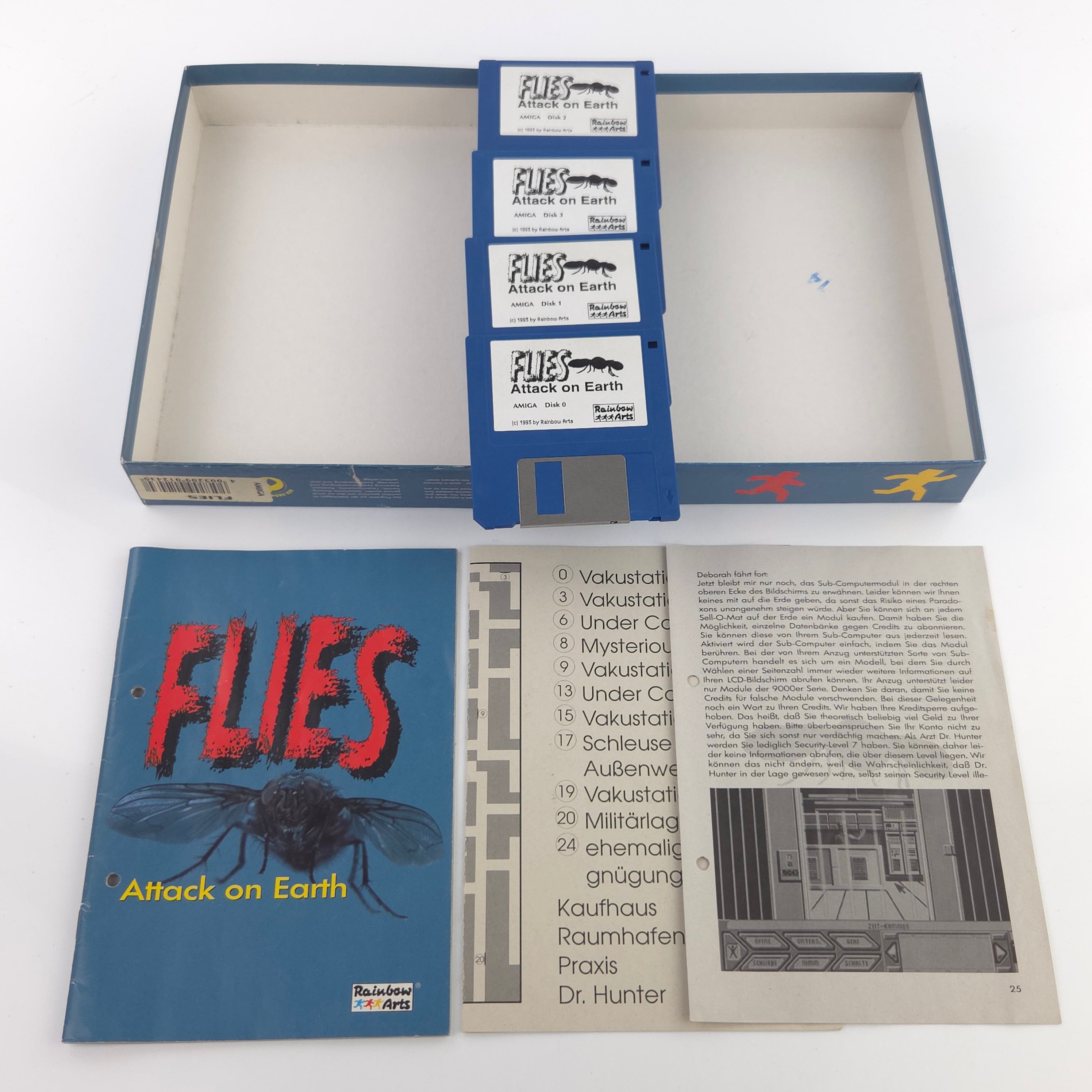 Amiga Spiel Flies Attack on Earth Big Box OVP PAL CBM