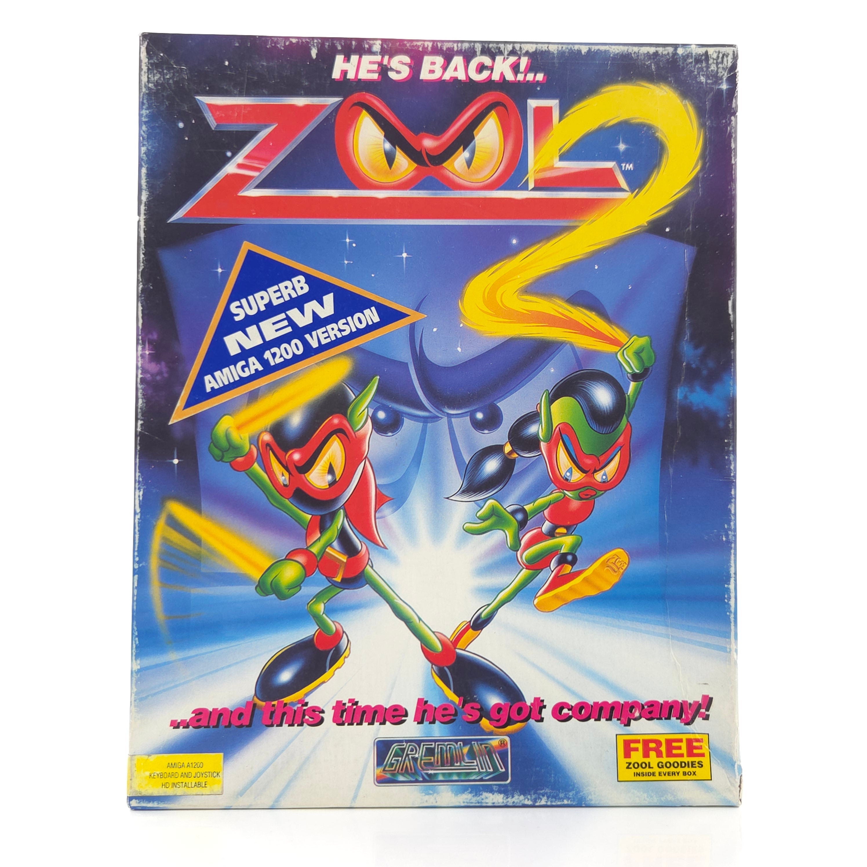 Commodore Amiga Spiel Zool 2 Big Box OVP CBM Diskette PAL