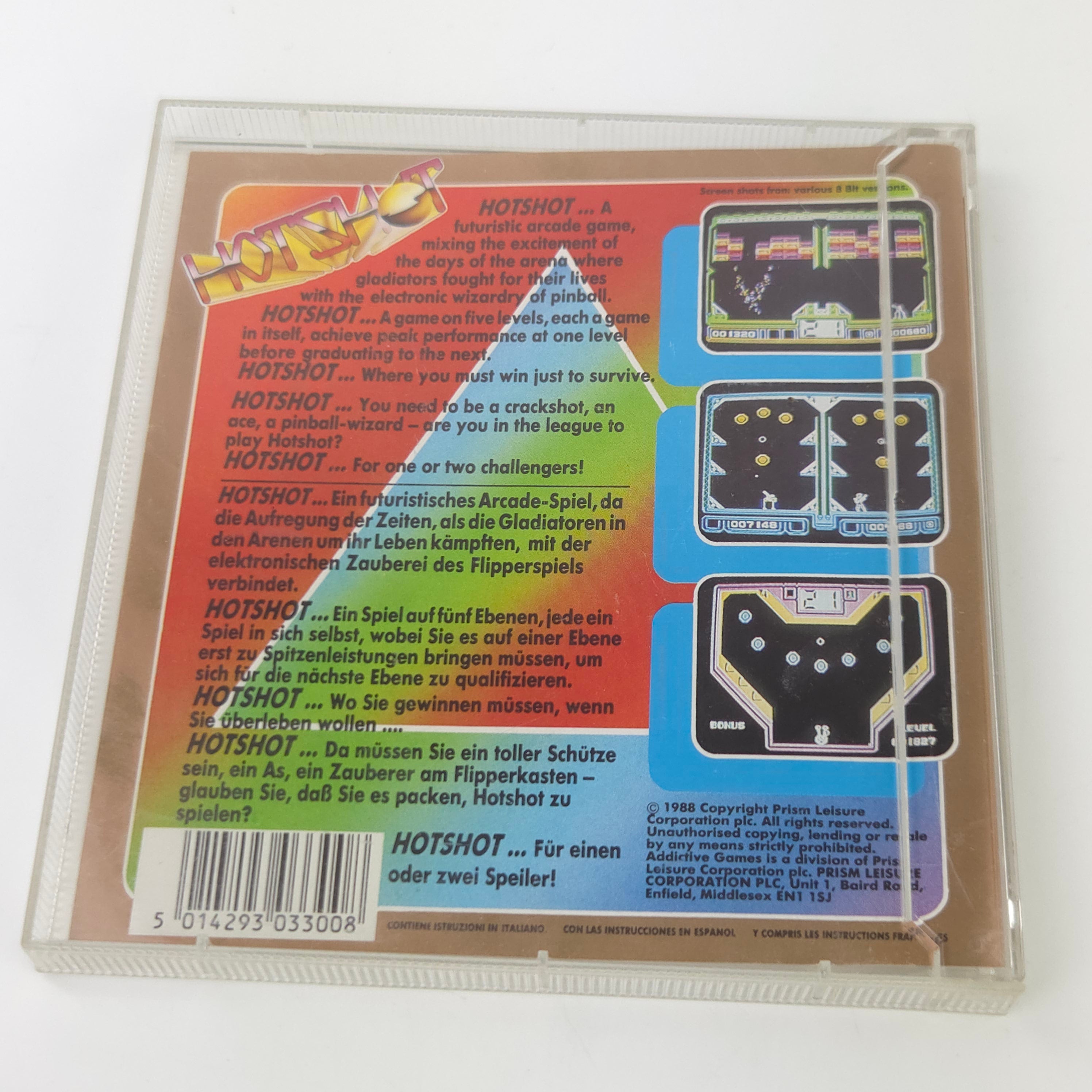 Commodore Amiga Spiel Hotshot Prism Leisure OVP PAL