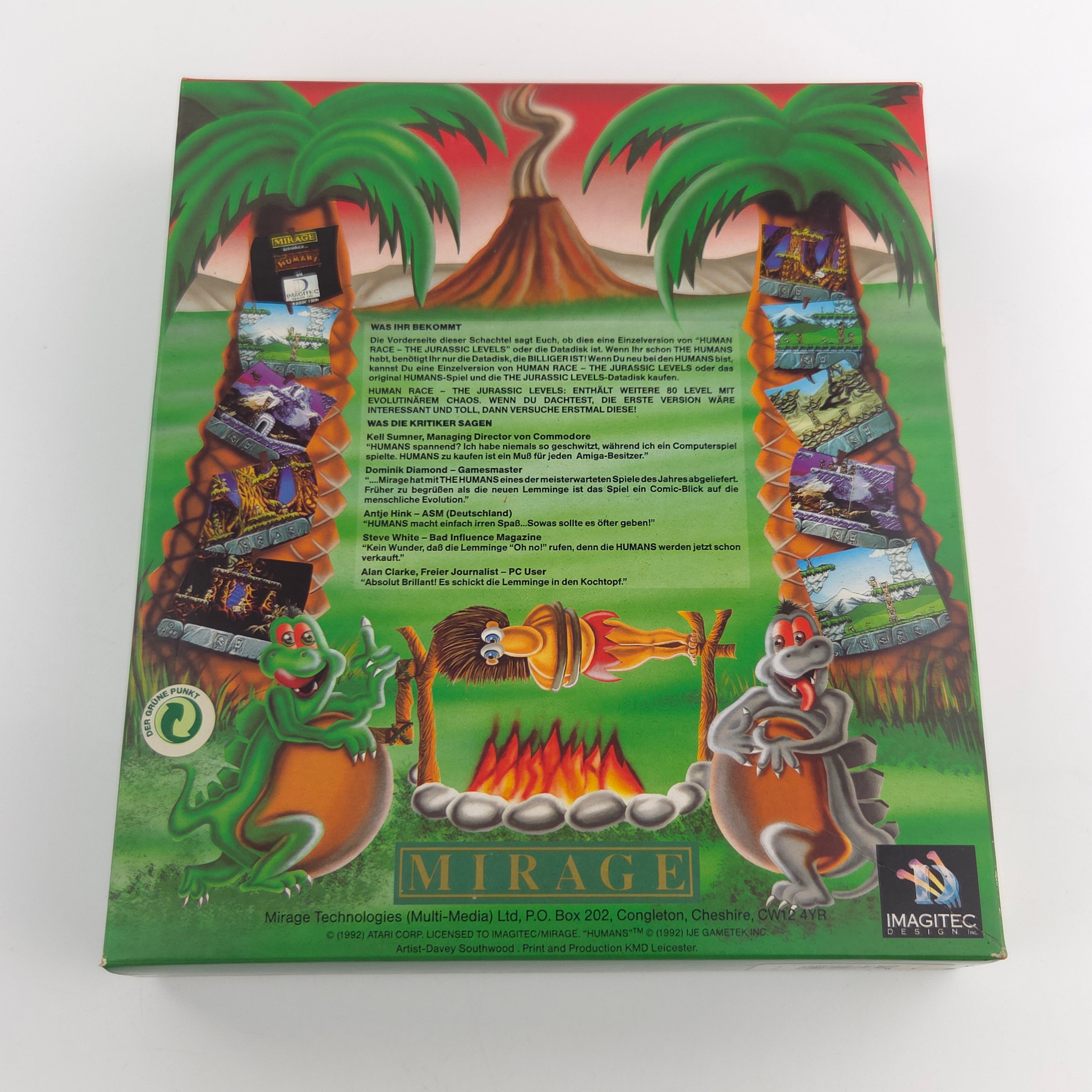 Amiga Spiel Human Race The Jurassic Levels Big Box OVP PAL
