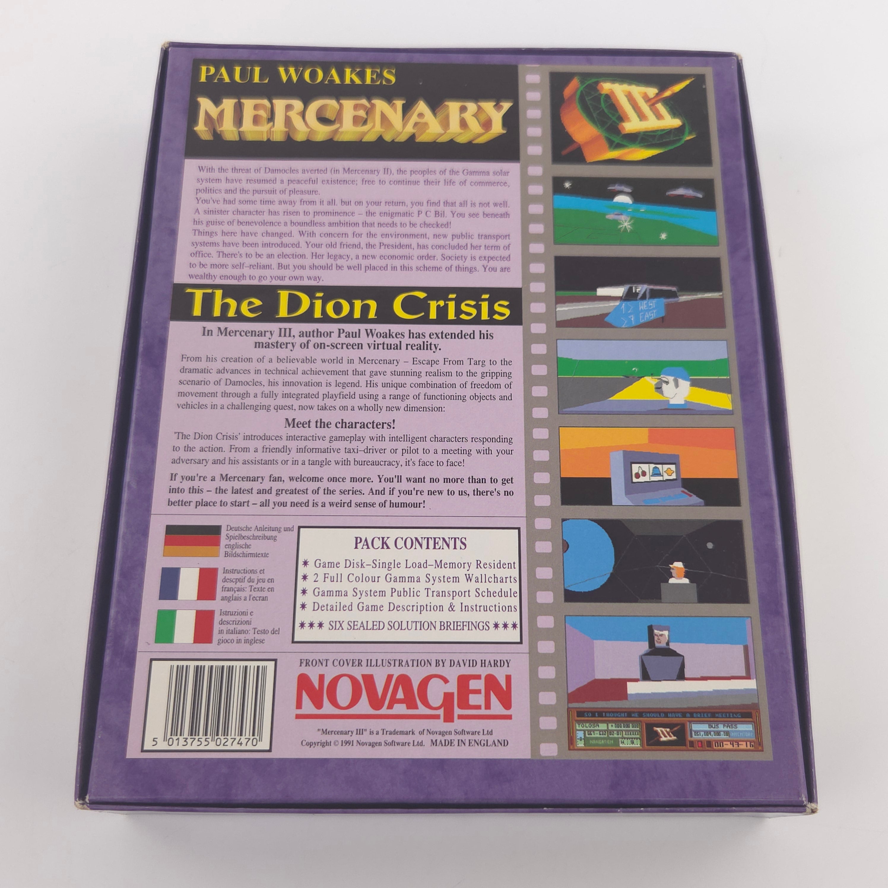 Commodore Amiga Spiel Mercenary III Big Box OVP PAL CBM