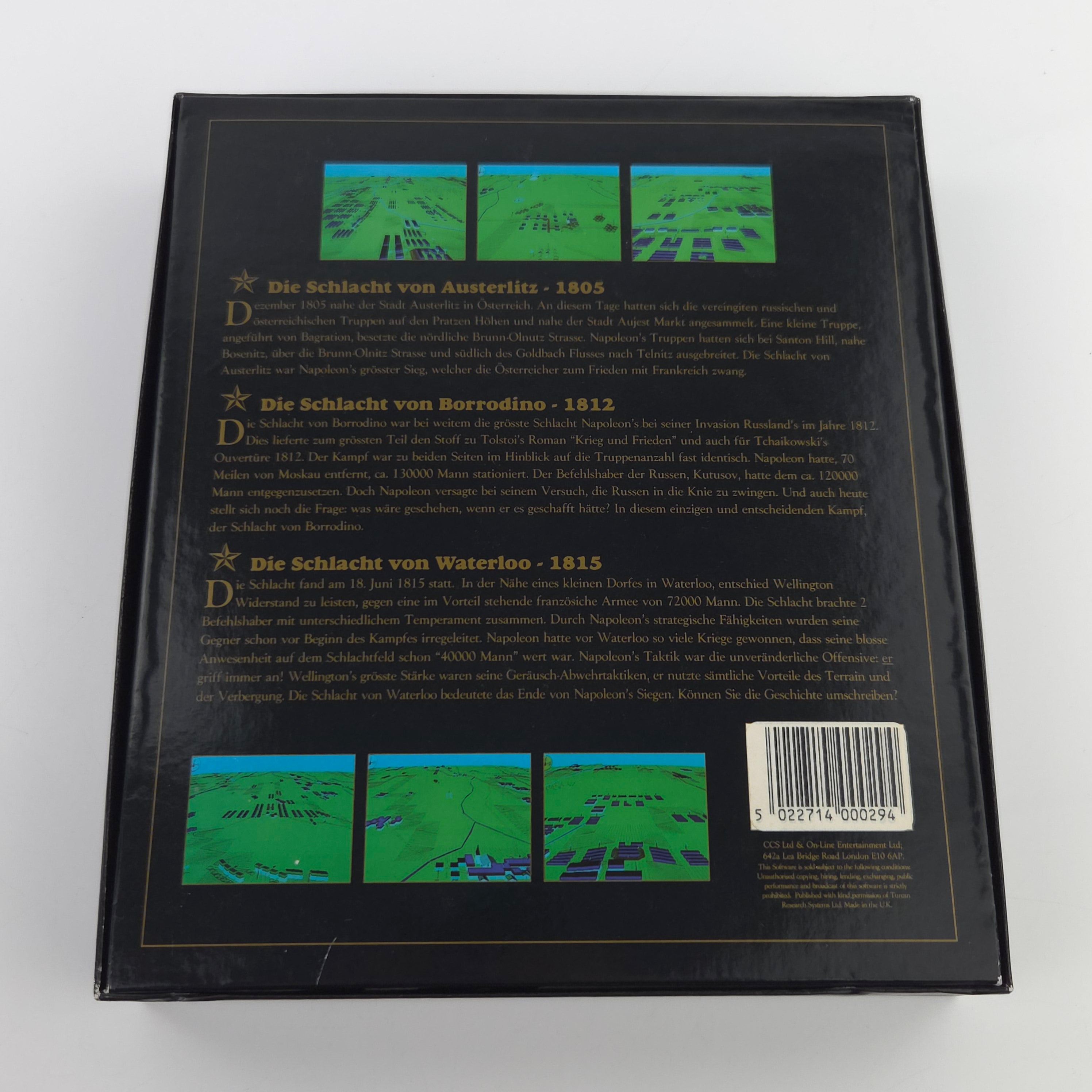 Amiga Spiel Napoleonics Big Box OVP PAL 1993 On-Line