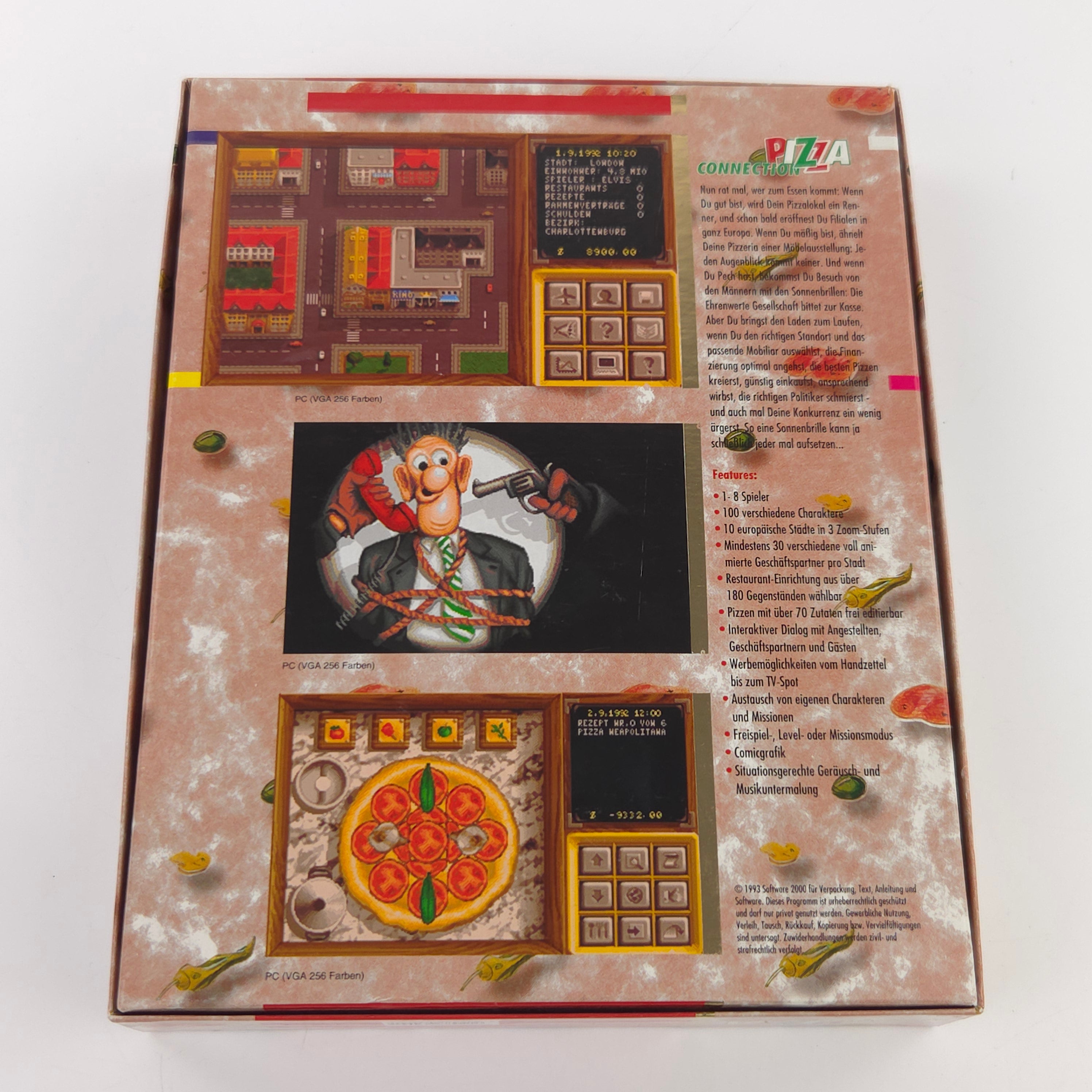 Amiga Spiel Pizza Connection Big Box OVP CBM Disk PAL