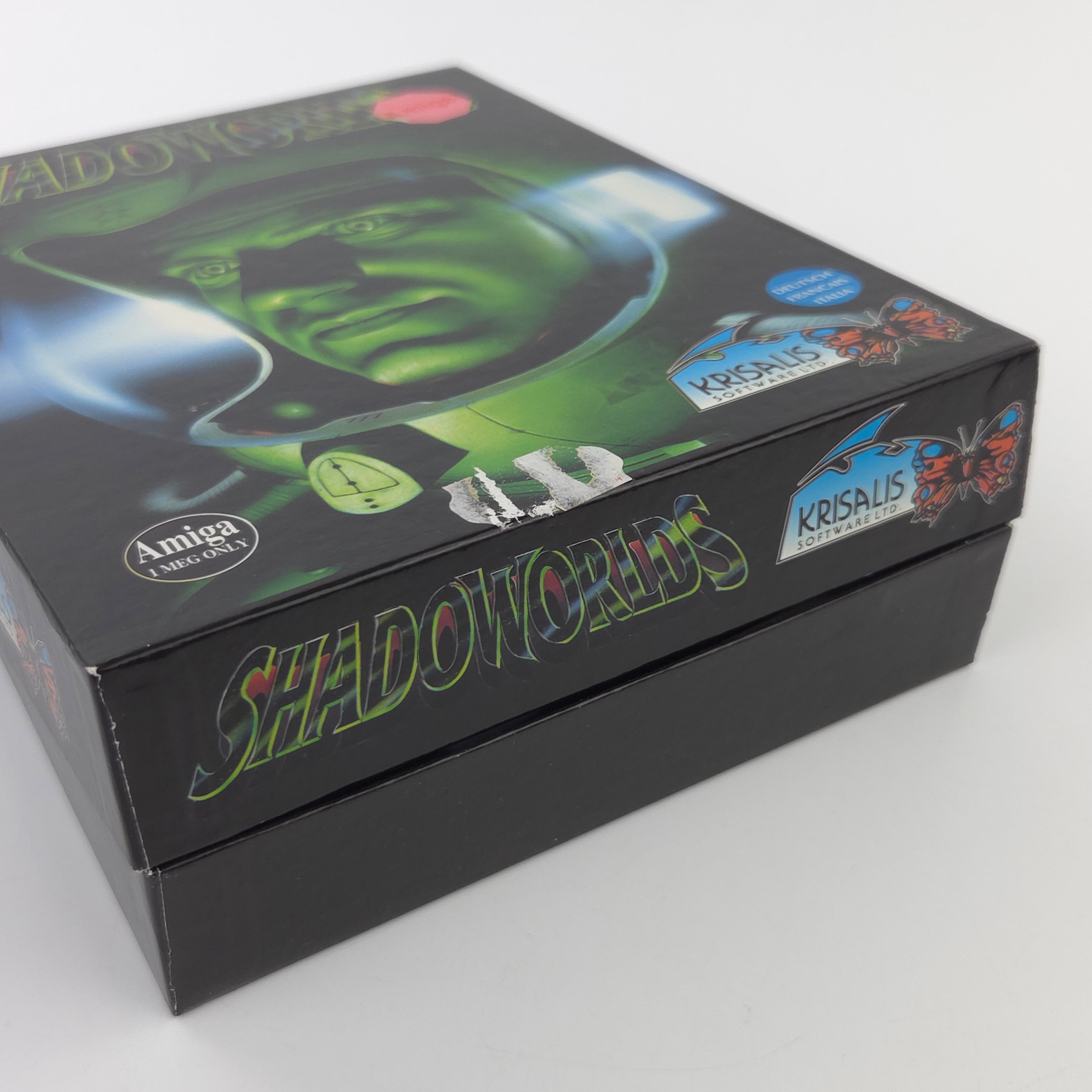 Amiga Spiel Shadoworlds Big Box OVP CBM Disk PAL 1992