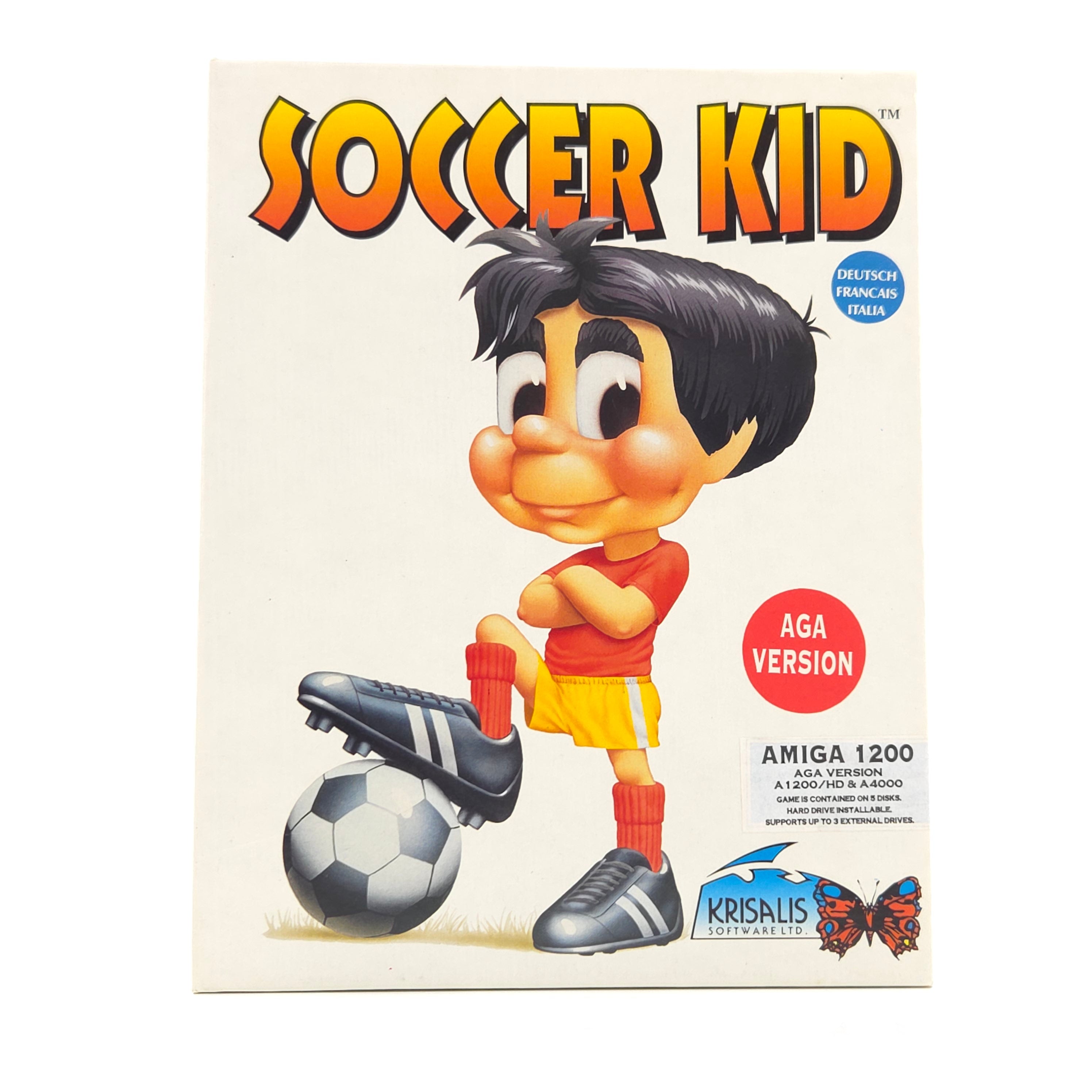 Commodore Amiga Spiel Soccer Kid AGA Big Box OVP PAL