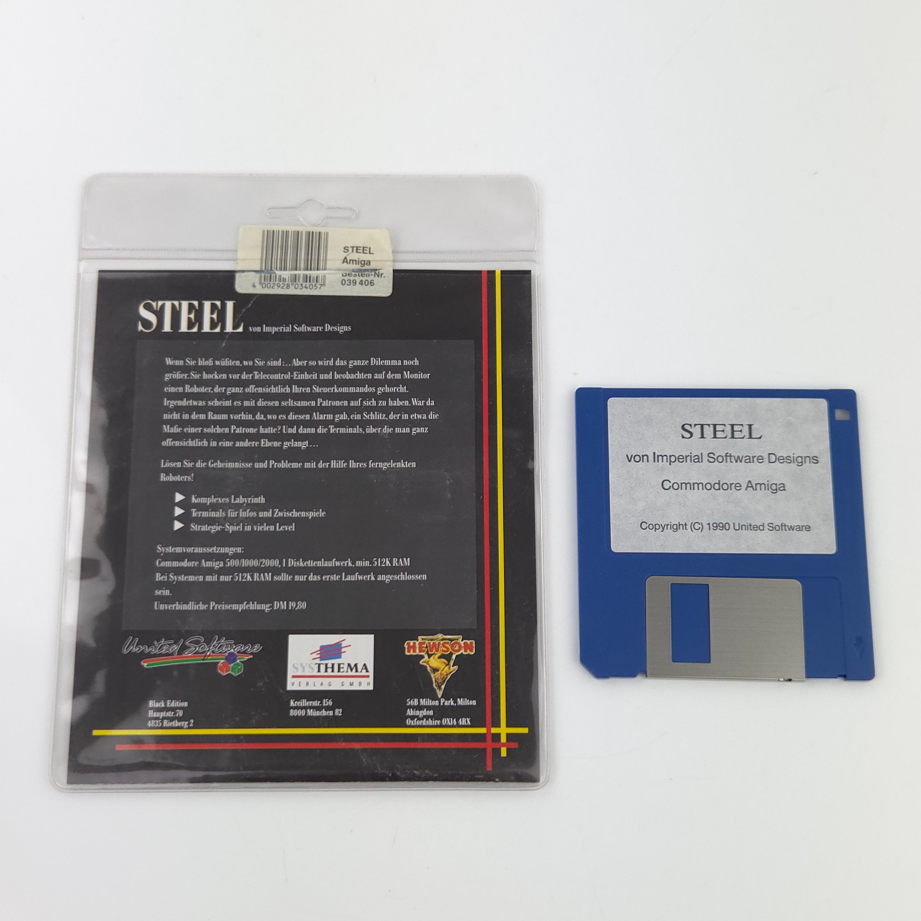 Commodore Amiga Spiel Steel Black Edition Blister OVP PAL