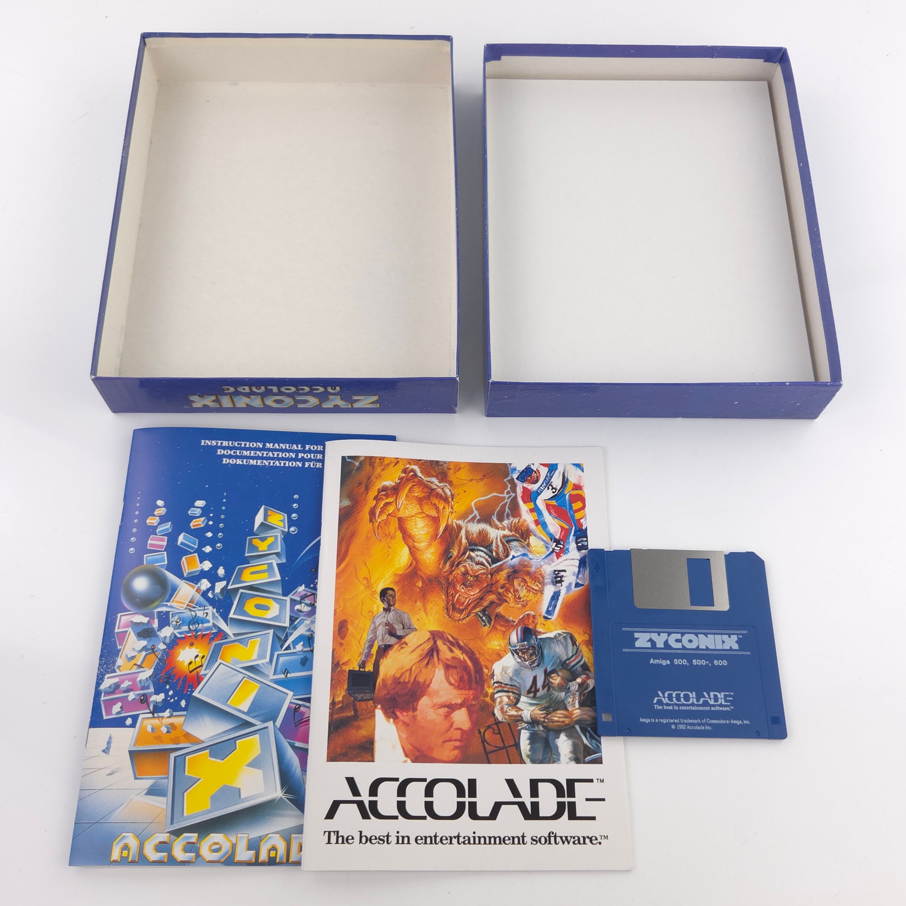Amiga Spiel Zyconix Big Box OVP PAL Diskette Accolade