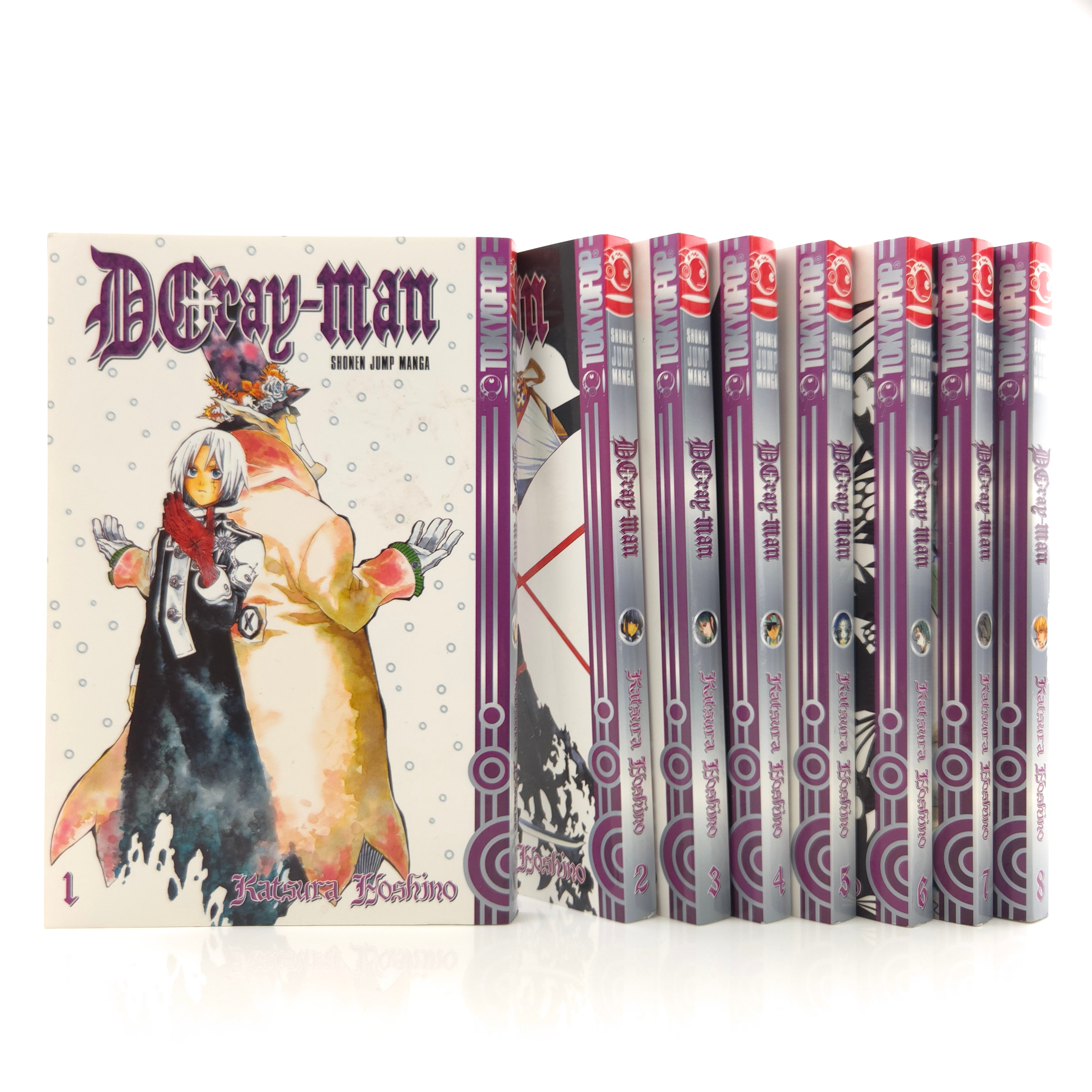 D Gray-Man Manga 1-8 Katsura Hoshino gepflegten Zustand