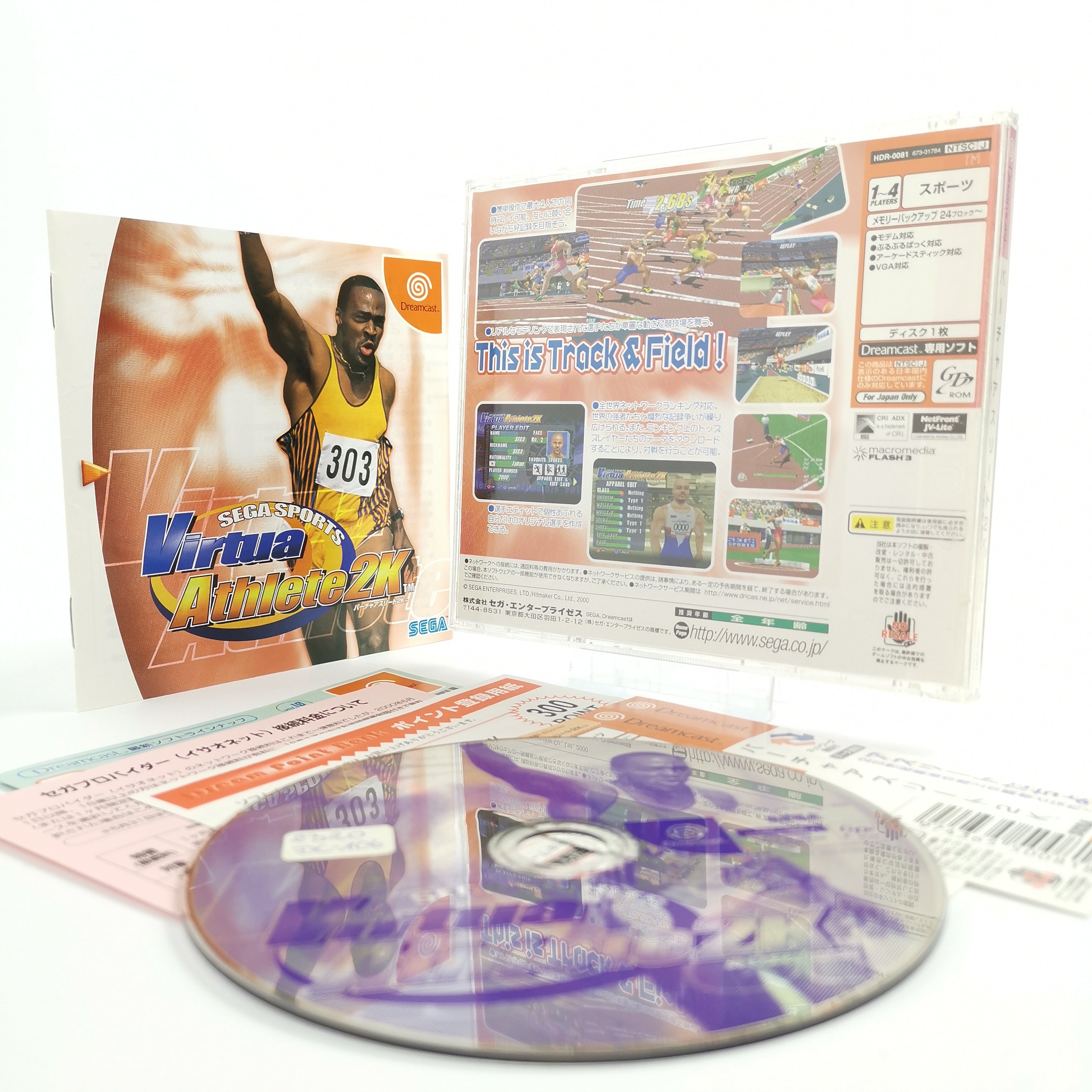 Sega Dreamcast Spiel – Sega Sports Virtua Athlete 2K (JAP OVP)