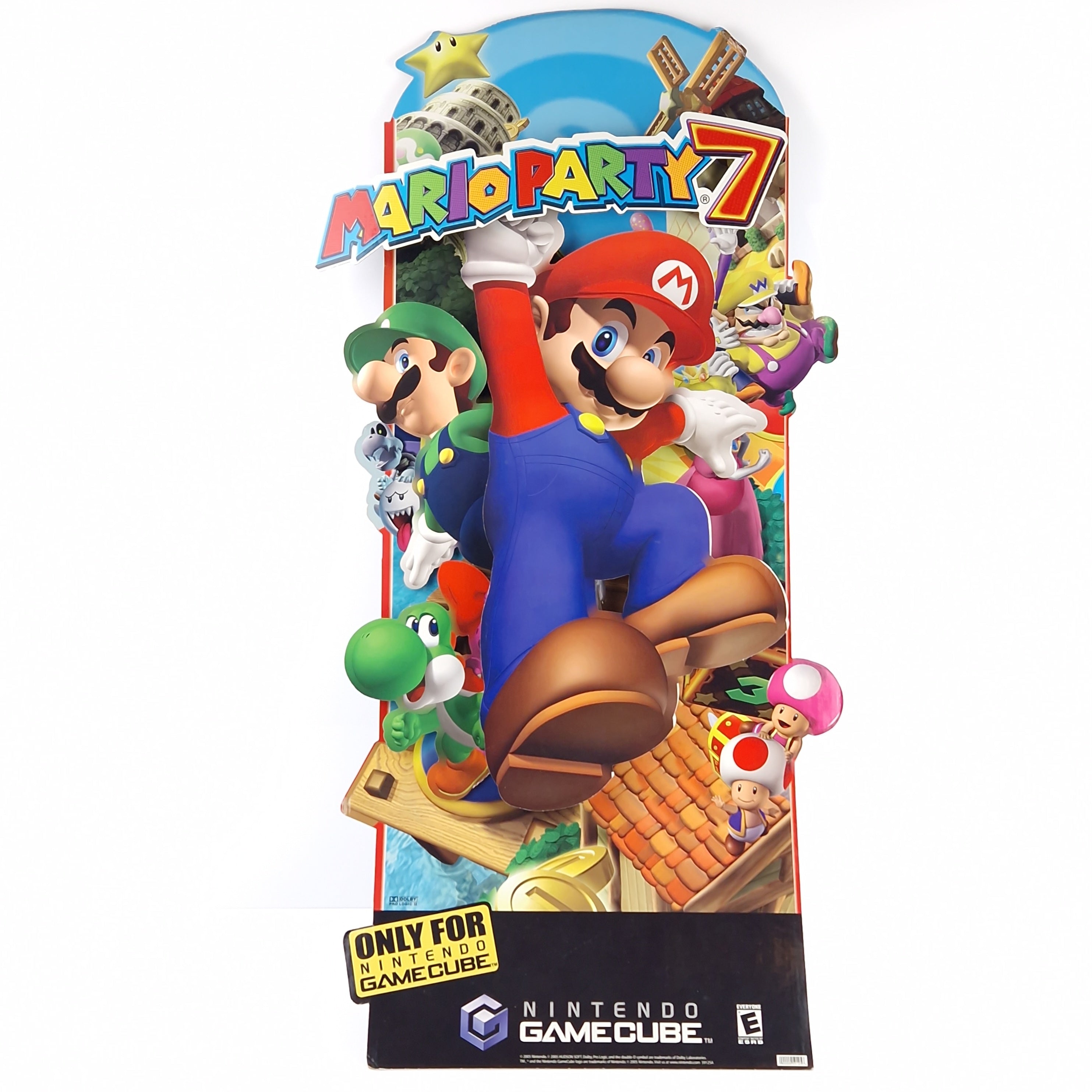 Nintendo Gamecube – Mario Party 7 Promo Display Standee USA