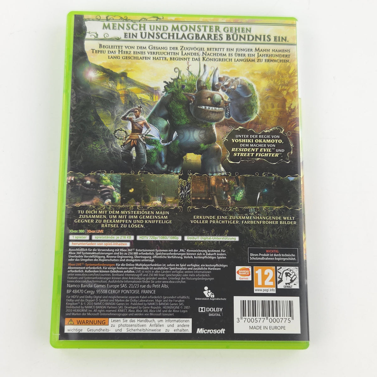 Xbox 360 Spiel Majin and the Forsaken Kingdom OVP
