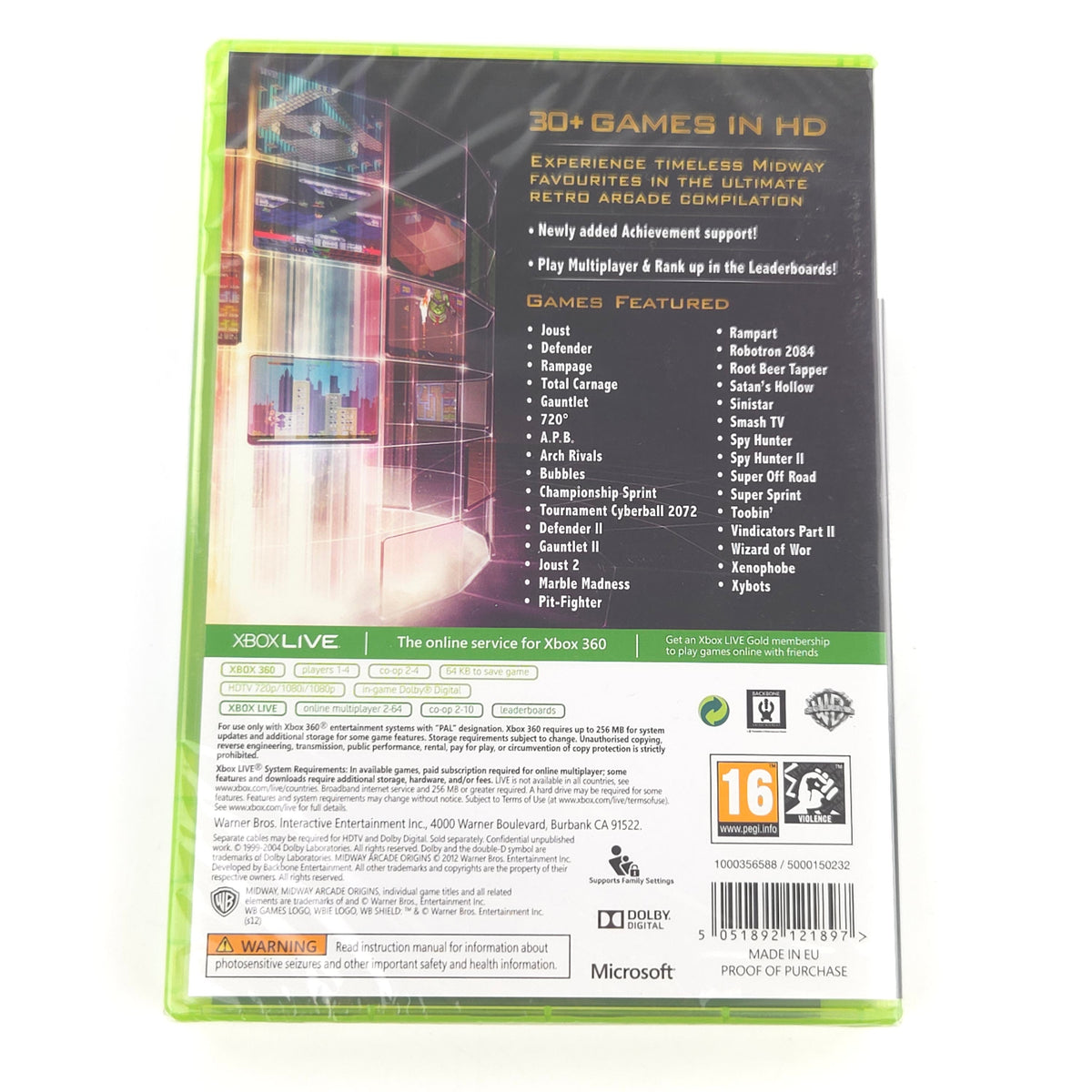 Xbox 360 Spiel Midway Arcade Origins Neu OVP